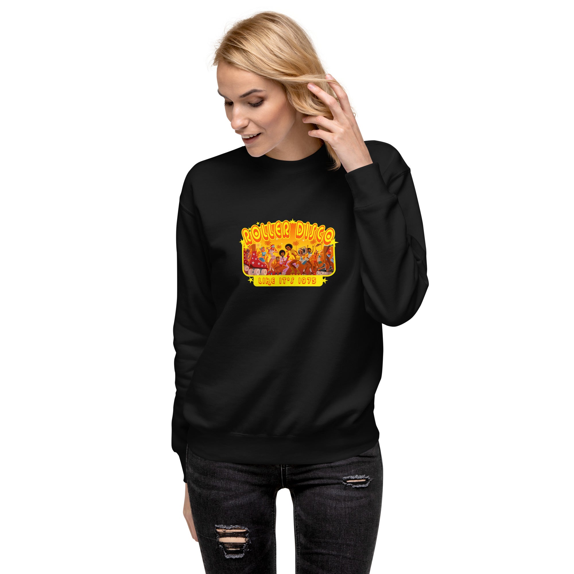 Sweatshirt premium unisexe Roller Disco 1975
