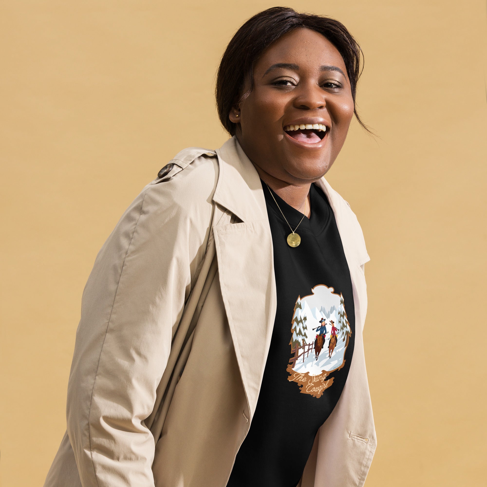 Sweatshirt premium unisexe The Skiing Cowgirl