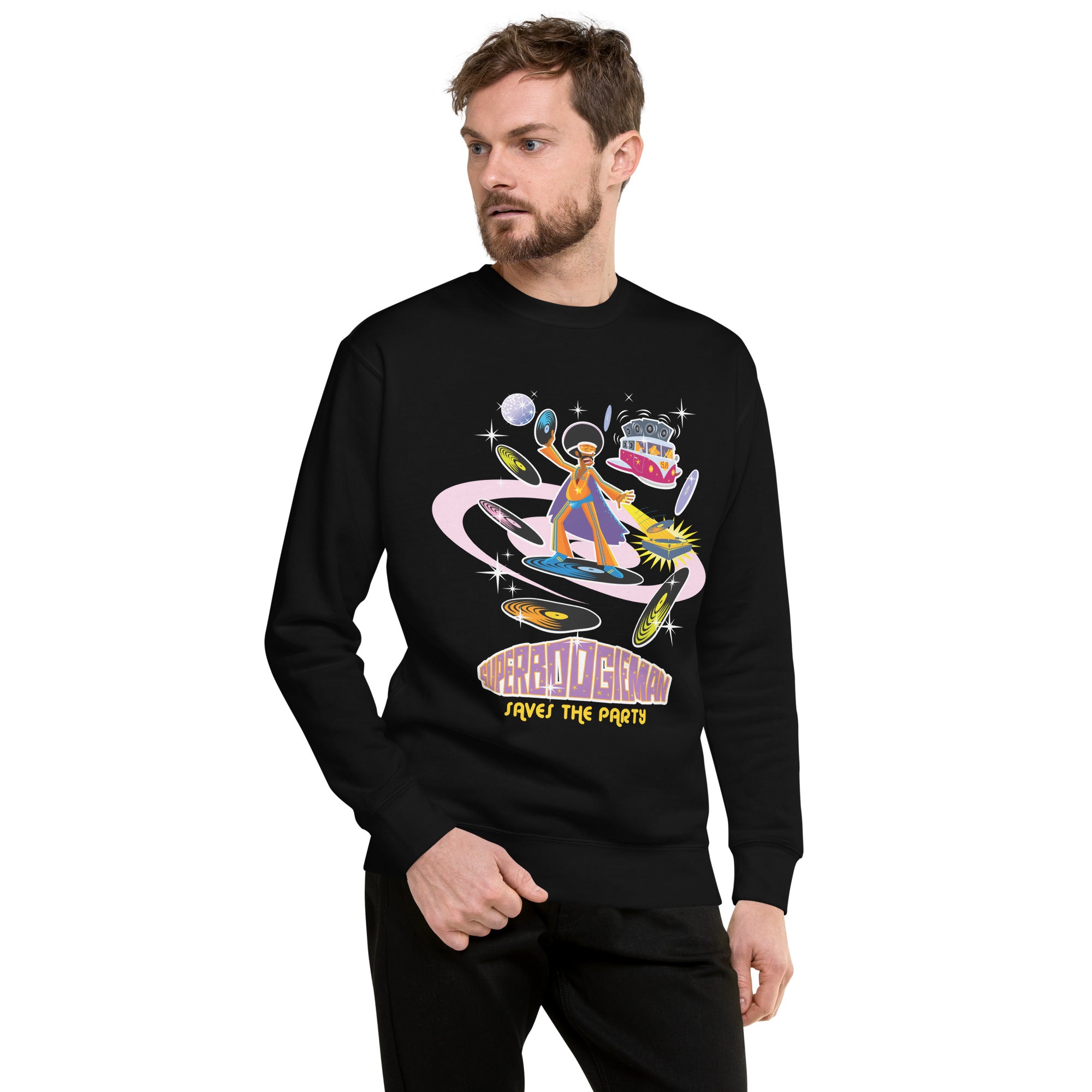 Unisex Premium Sweatshirt Superboogieman Saves the Party