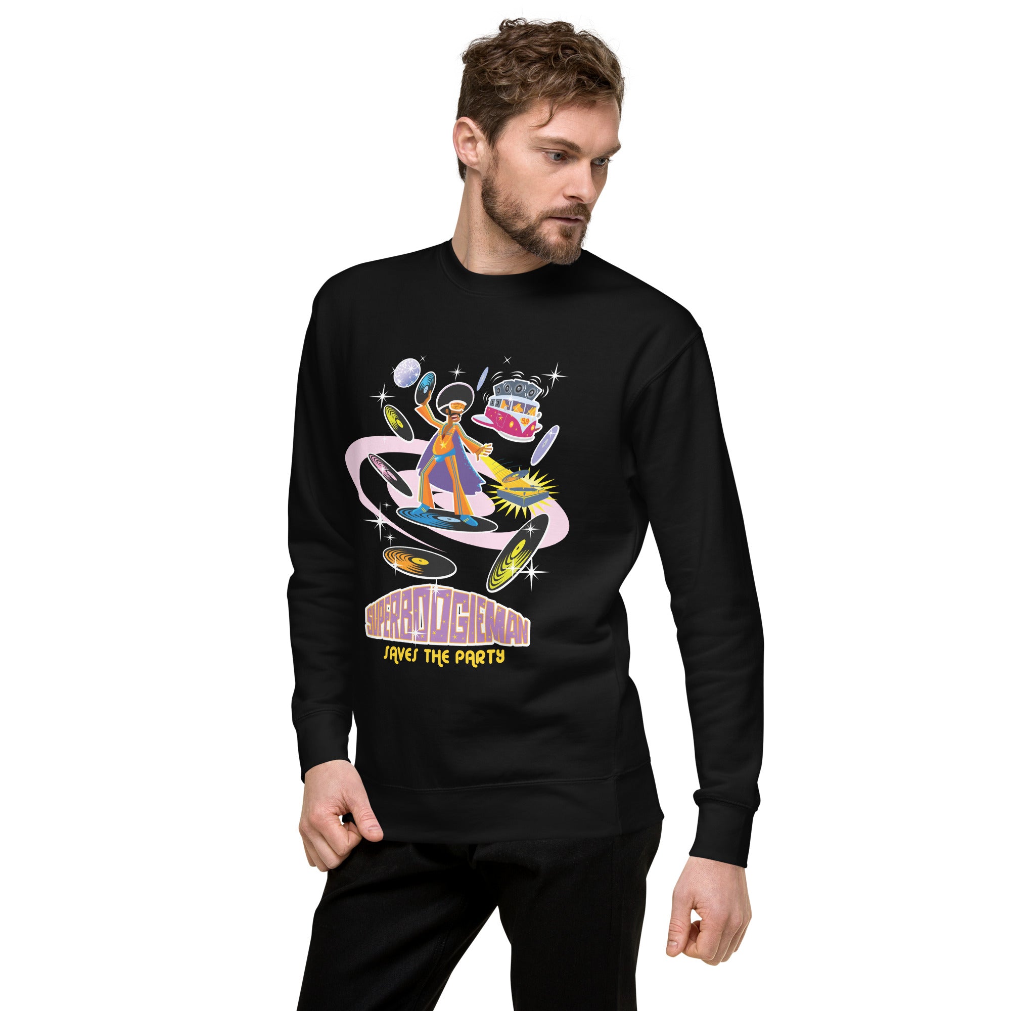 Unisex Premium Sweatshirt Superboogieman Saves the Party