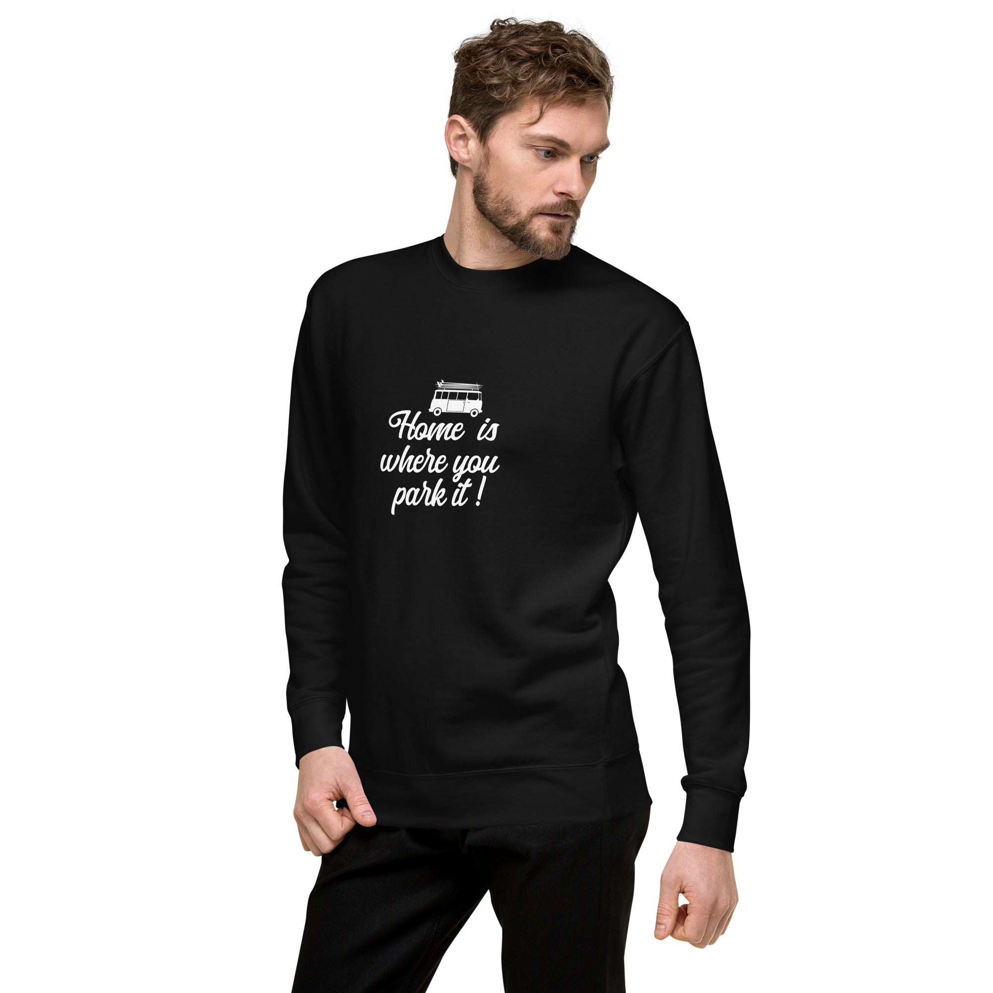 Sweatshirt premium unisexe White Surf Combi Home is where you park it
