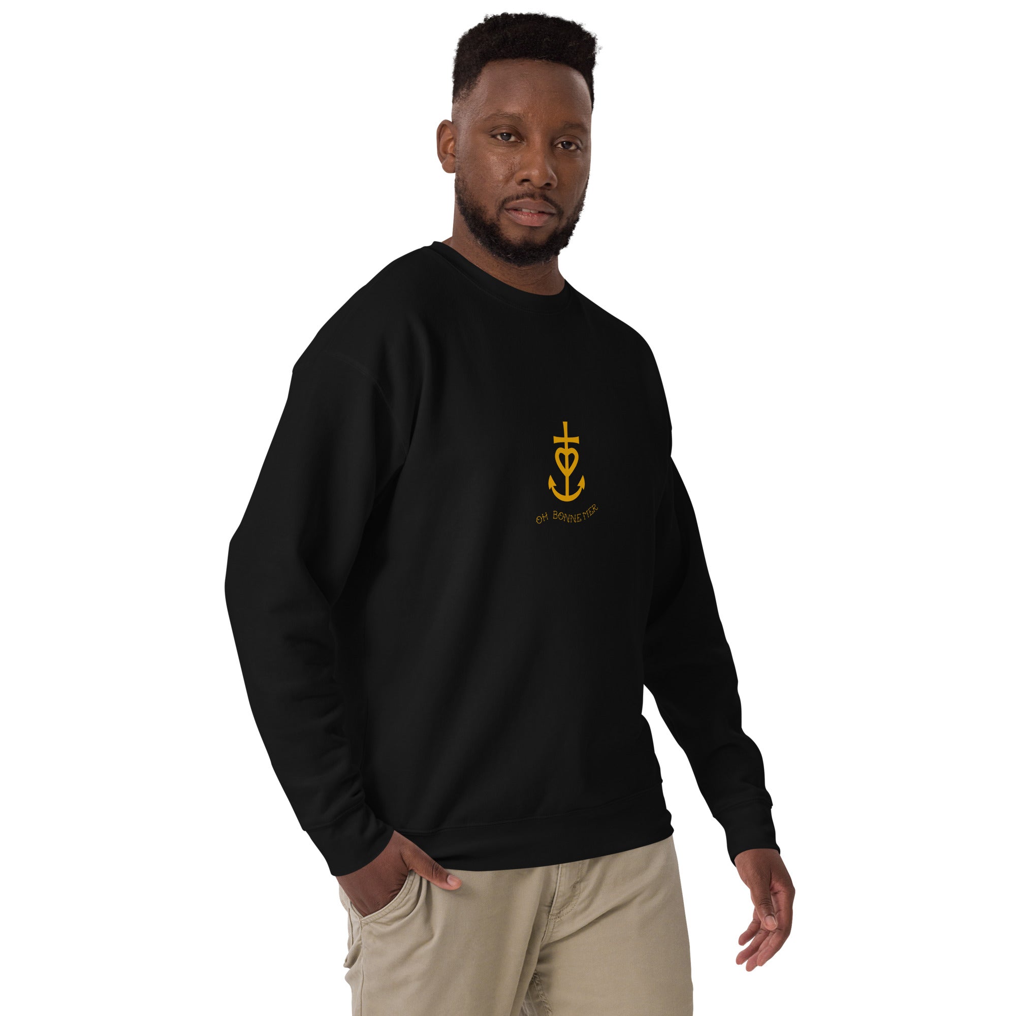 Unisex Premium Sweatshirt Croix de Camargue dorée Oh Bonne mer