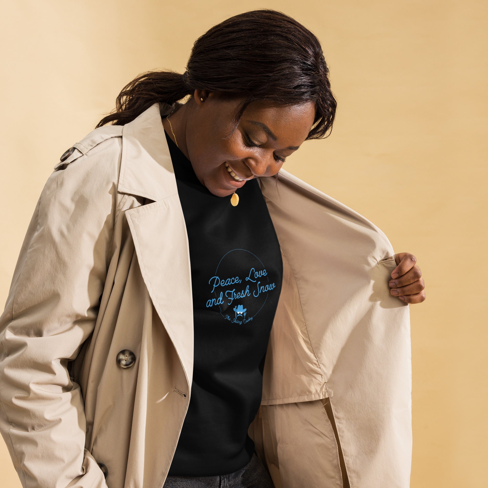 Unisex Premium Sweatshirt Peace, Love and Fresh Snow