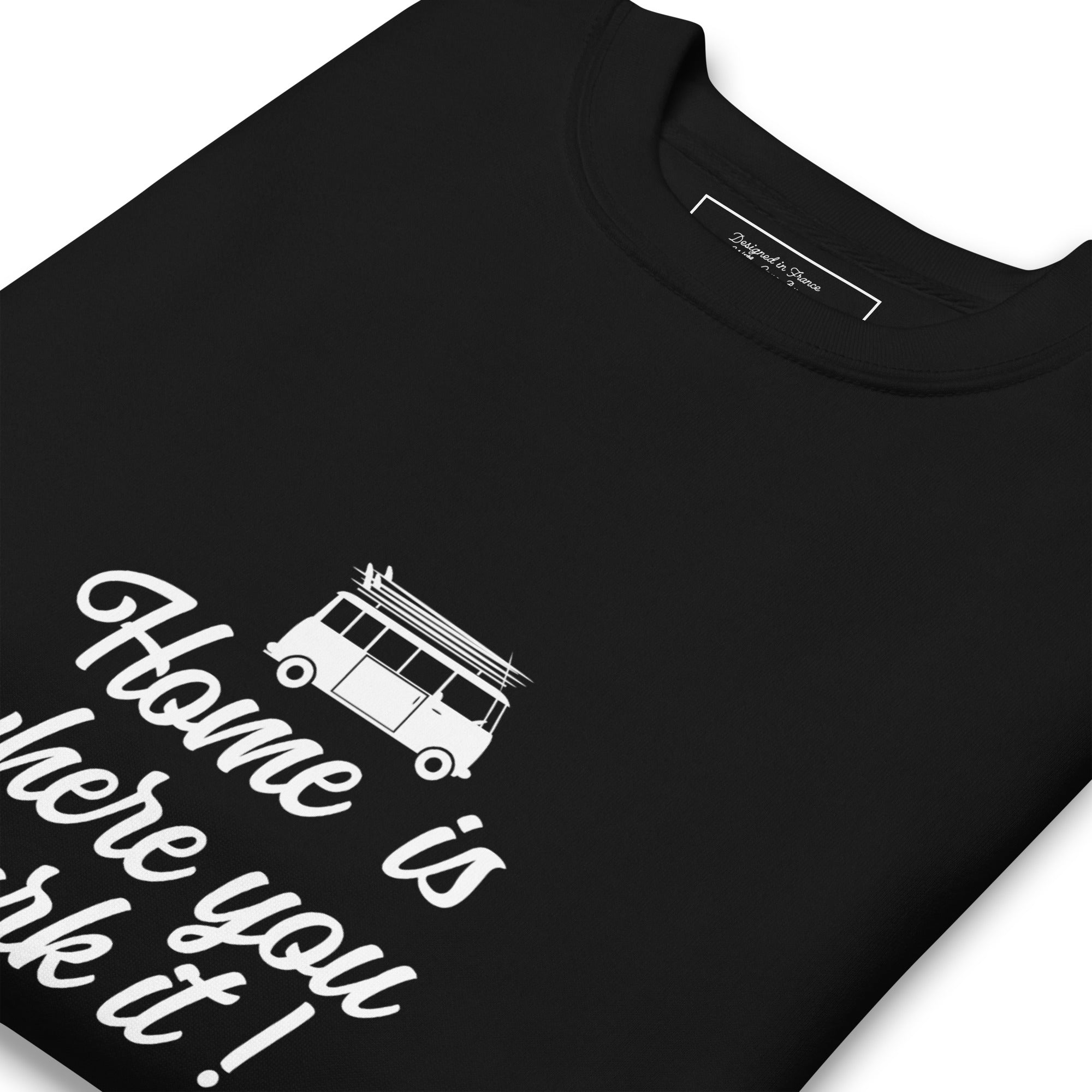 Sweatshirt premium unisexe White Surf Combi Home is where you park it