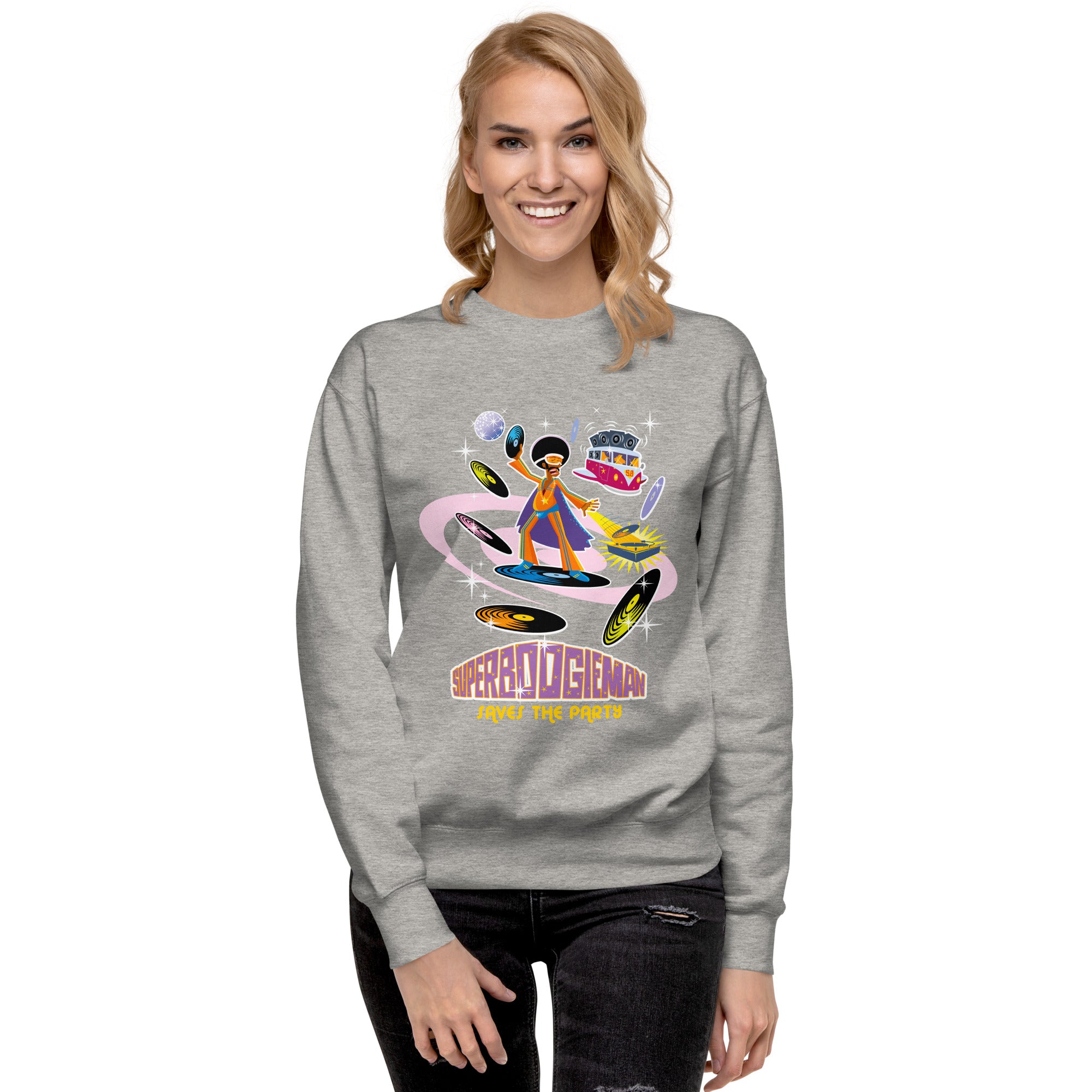 Unisex Premium Sweatshirt Superboogieman Saves the Party