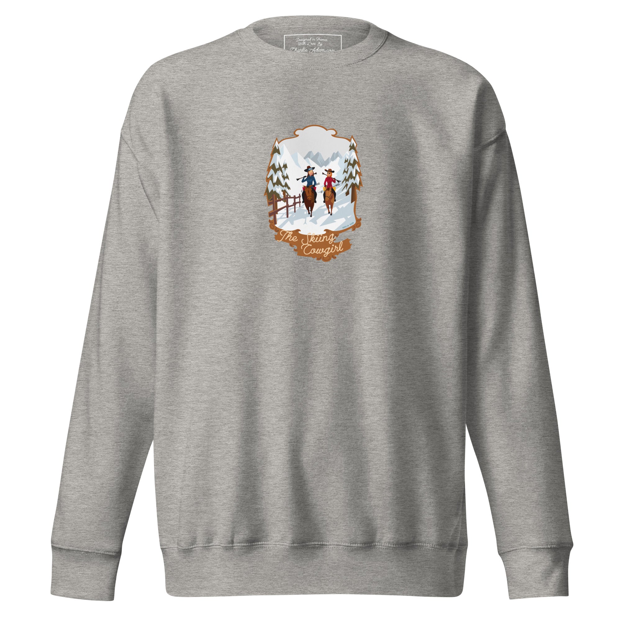 Sweatshirt premium unisexe The Skiing Cowgirl
