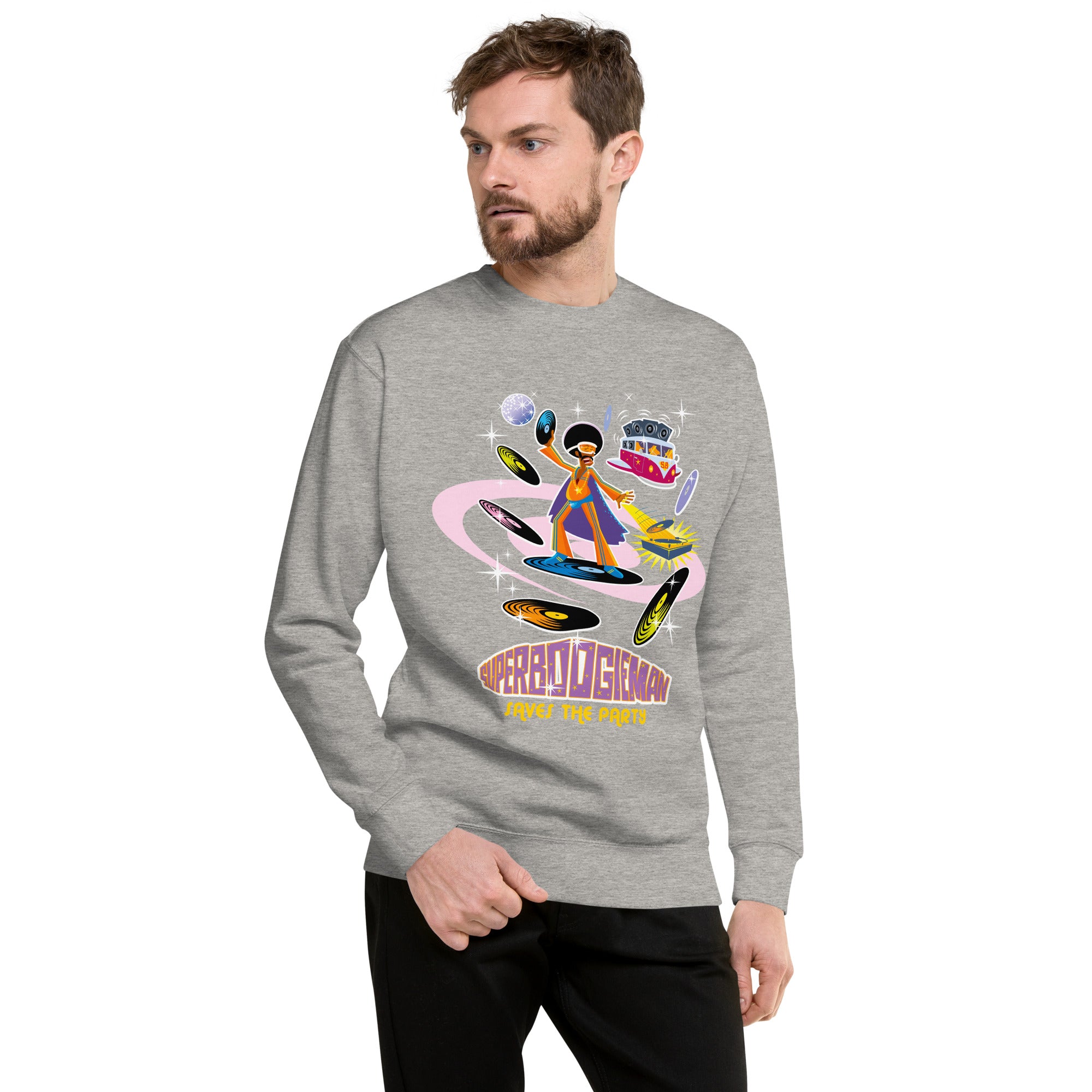 Unisex Premium Sweatshirt Superboogieman Saves the Party