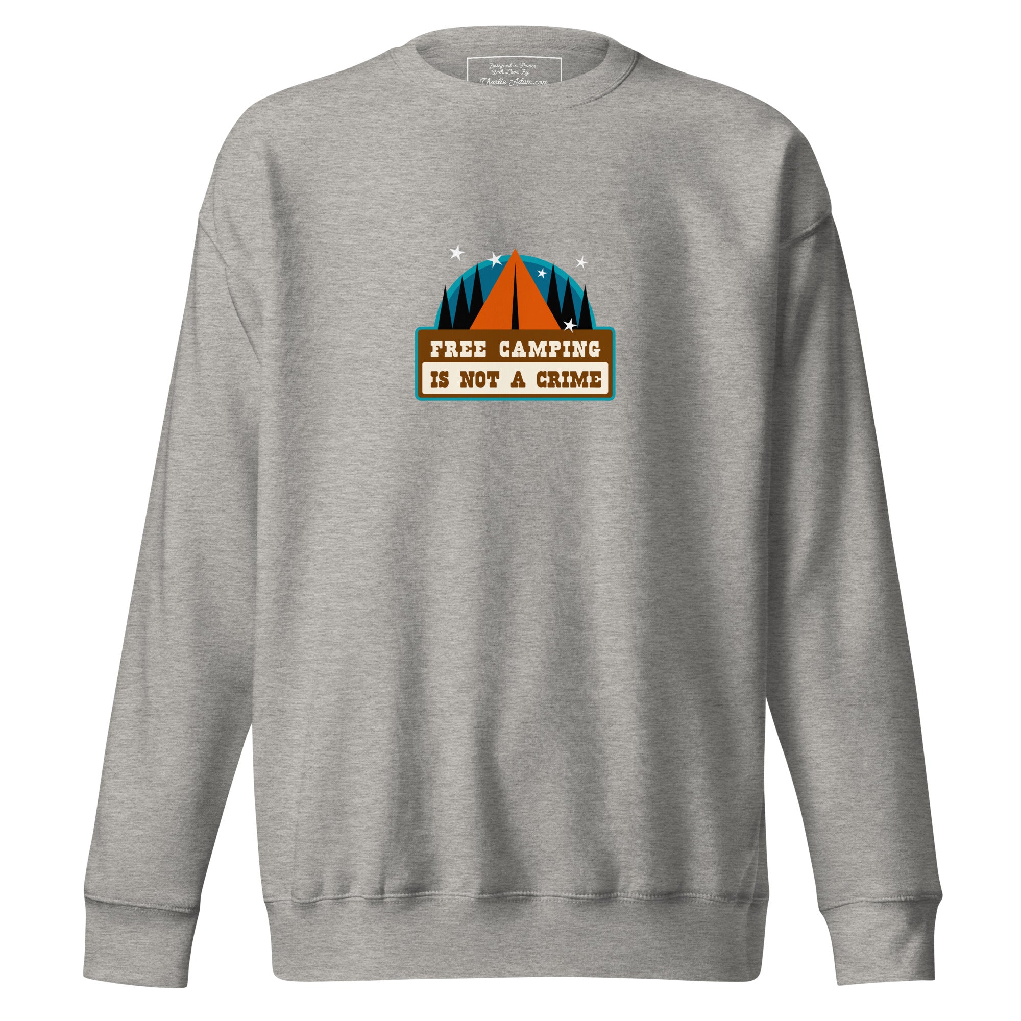 Sweatshirt premium unisexe Free camping is not a crime graphic