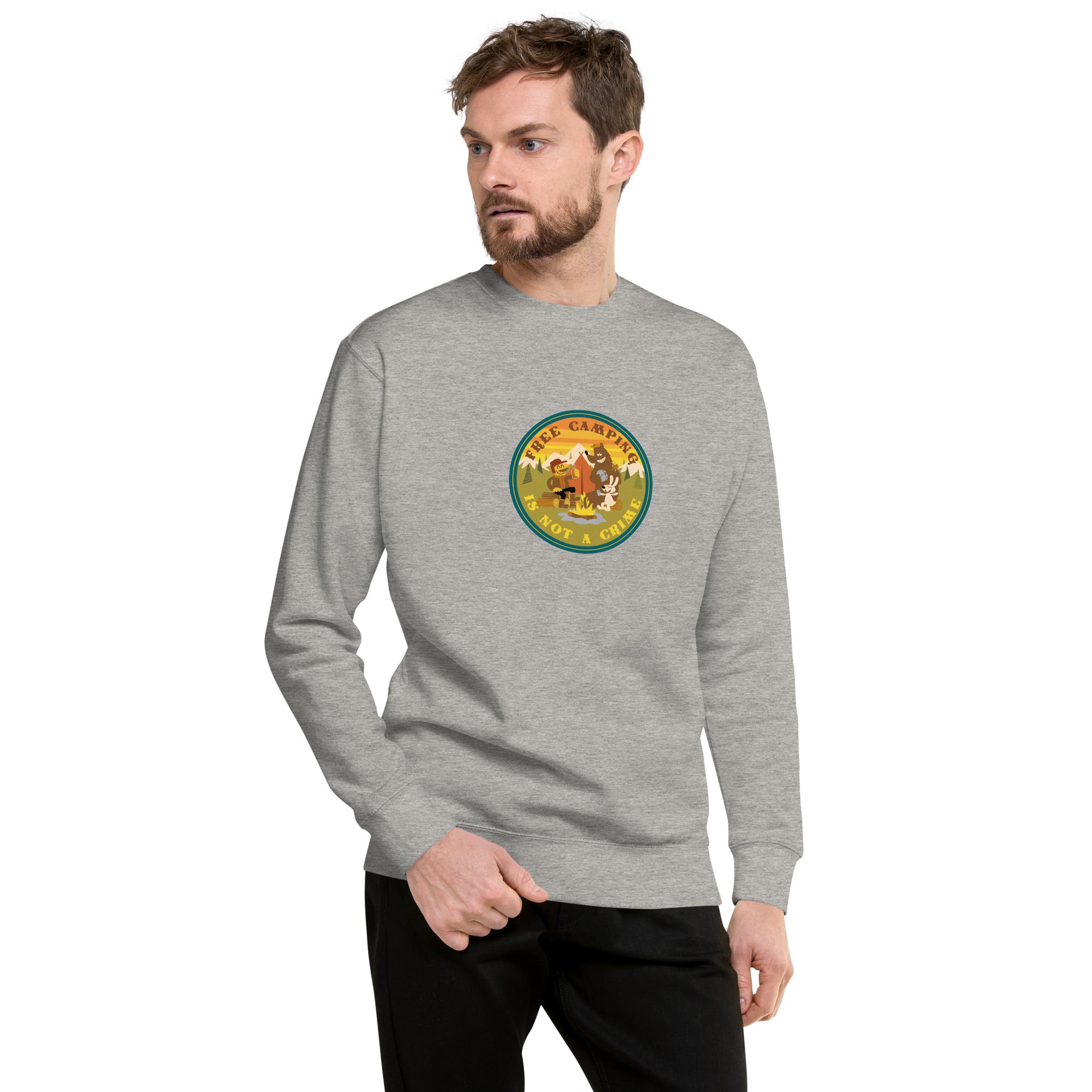 Unisex Premium Sweatshirt Free camping is not a crime