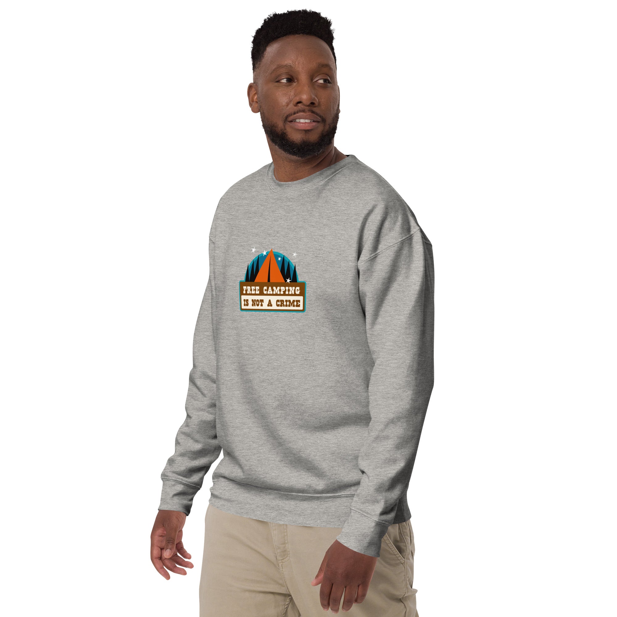 Sweatshirt premium unisexe Free camping is not a crime graphic