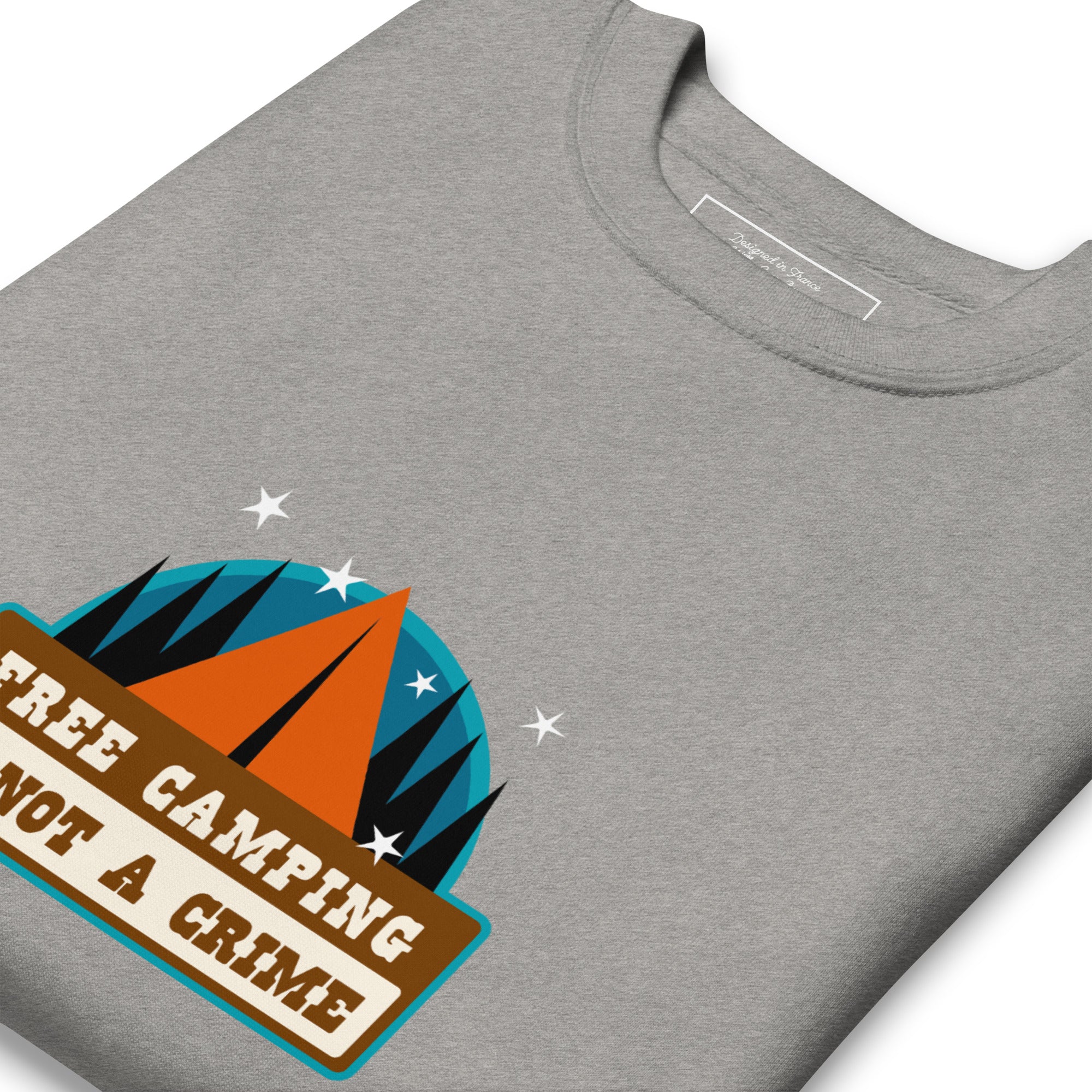 Sweatshirt premium unisexe Free camping is not a crime graphic