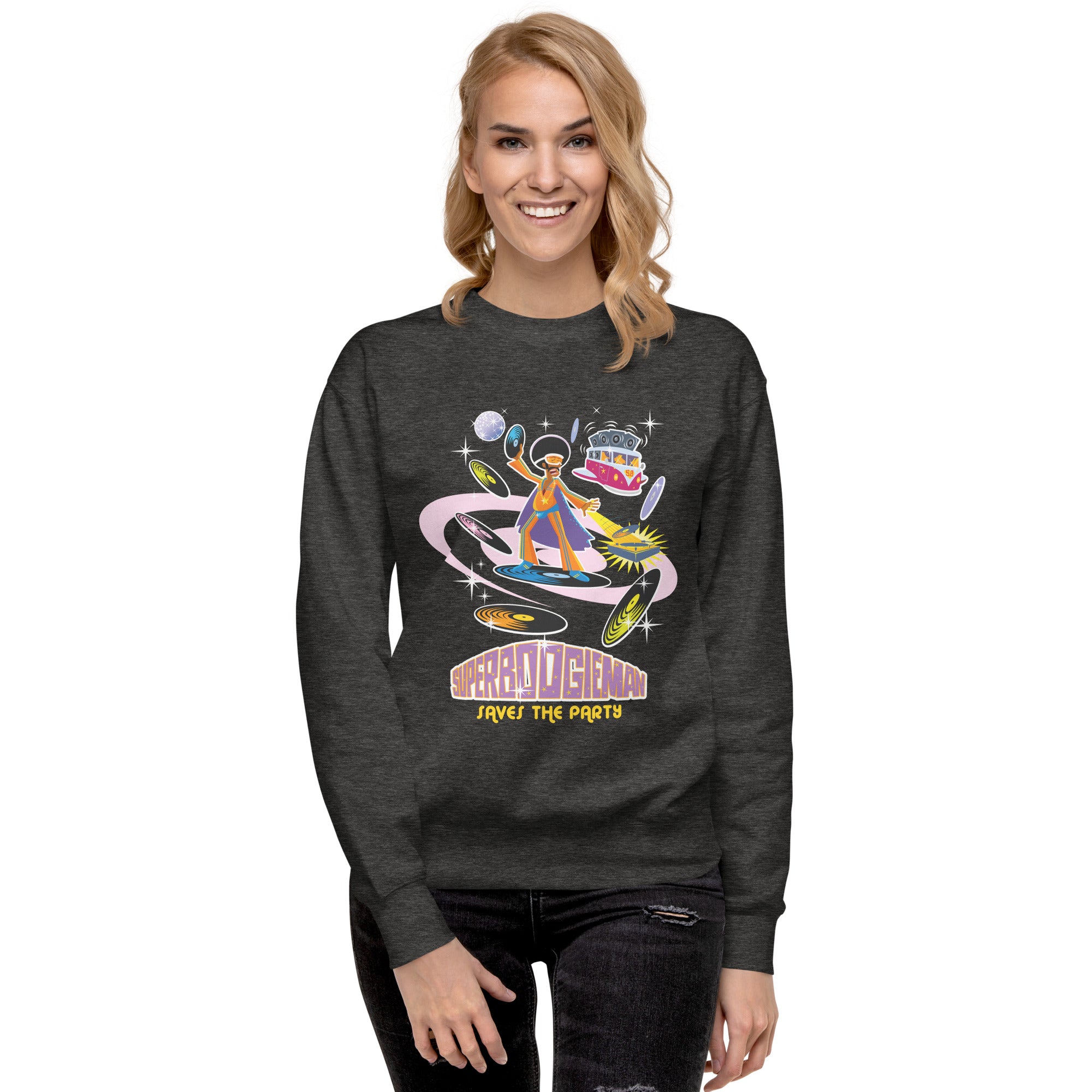 Unisex Premium Sweatshirt Superboogieman Saves the Party