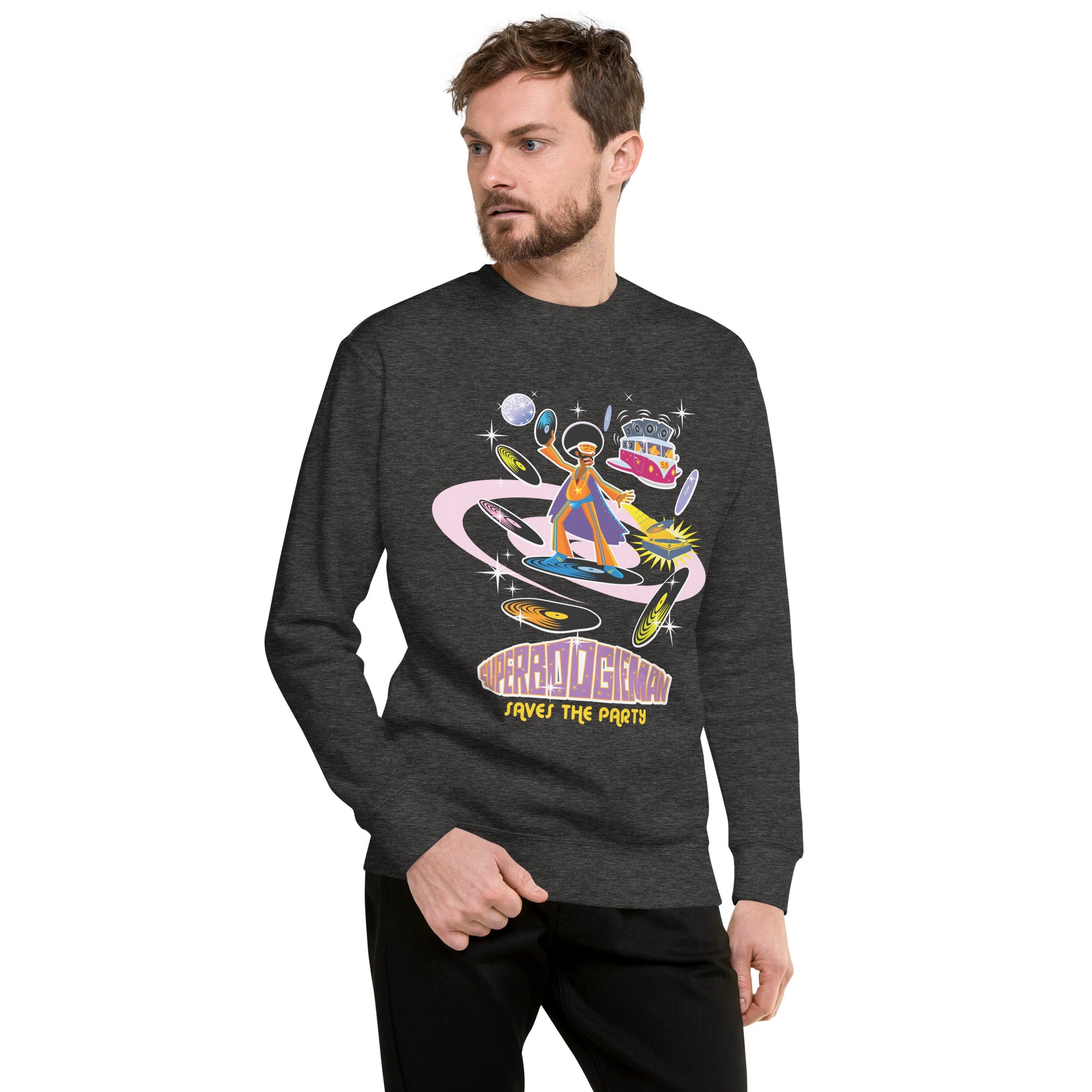 Unisex Premium Sweatshirt Superboogieman Saves the Party