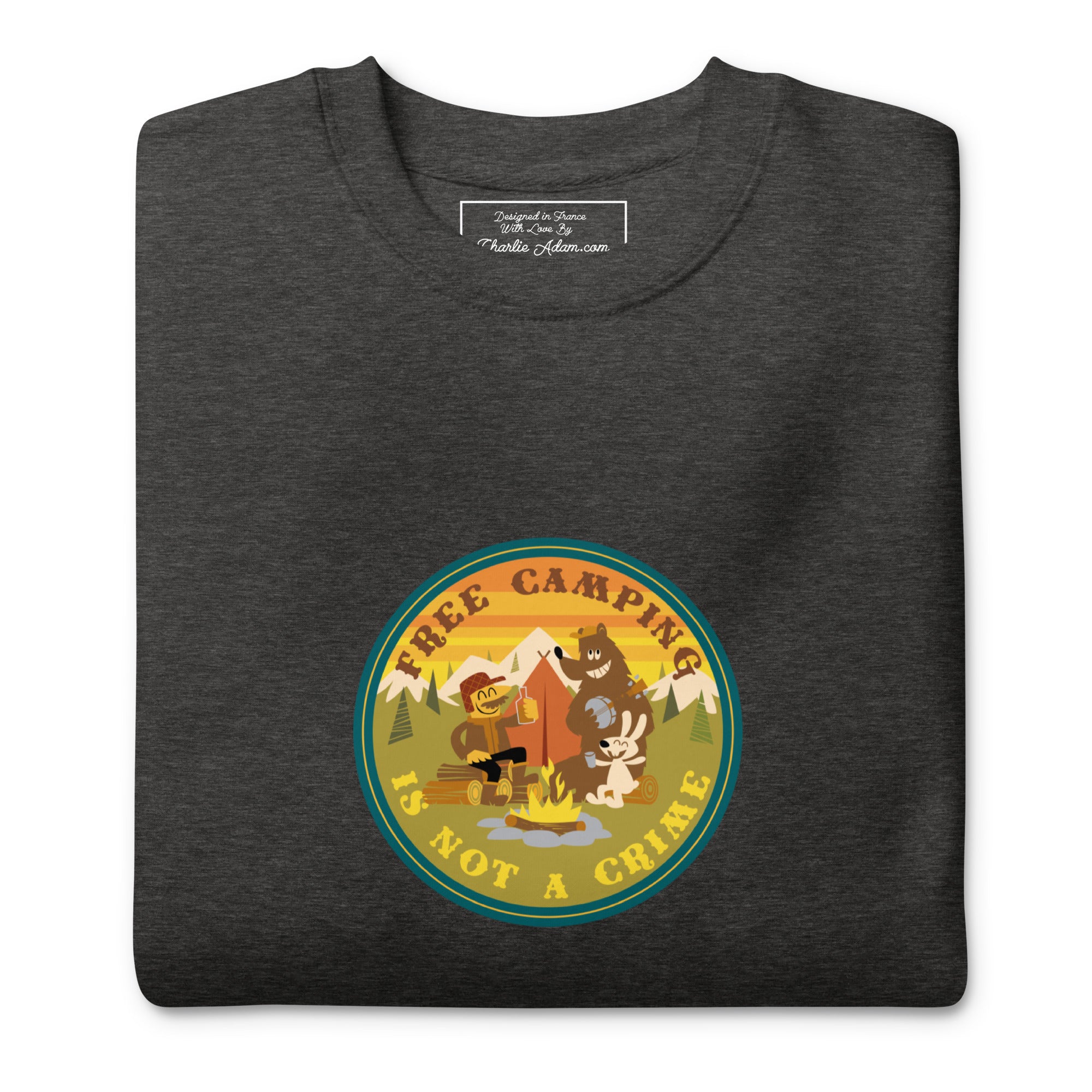 Unisex Premium Sweatshirt Free camping is not a crime