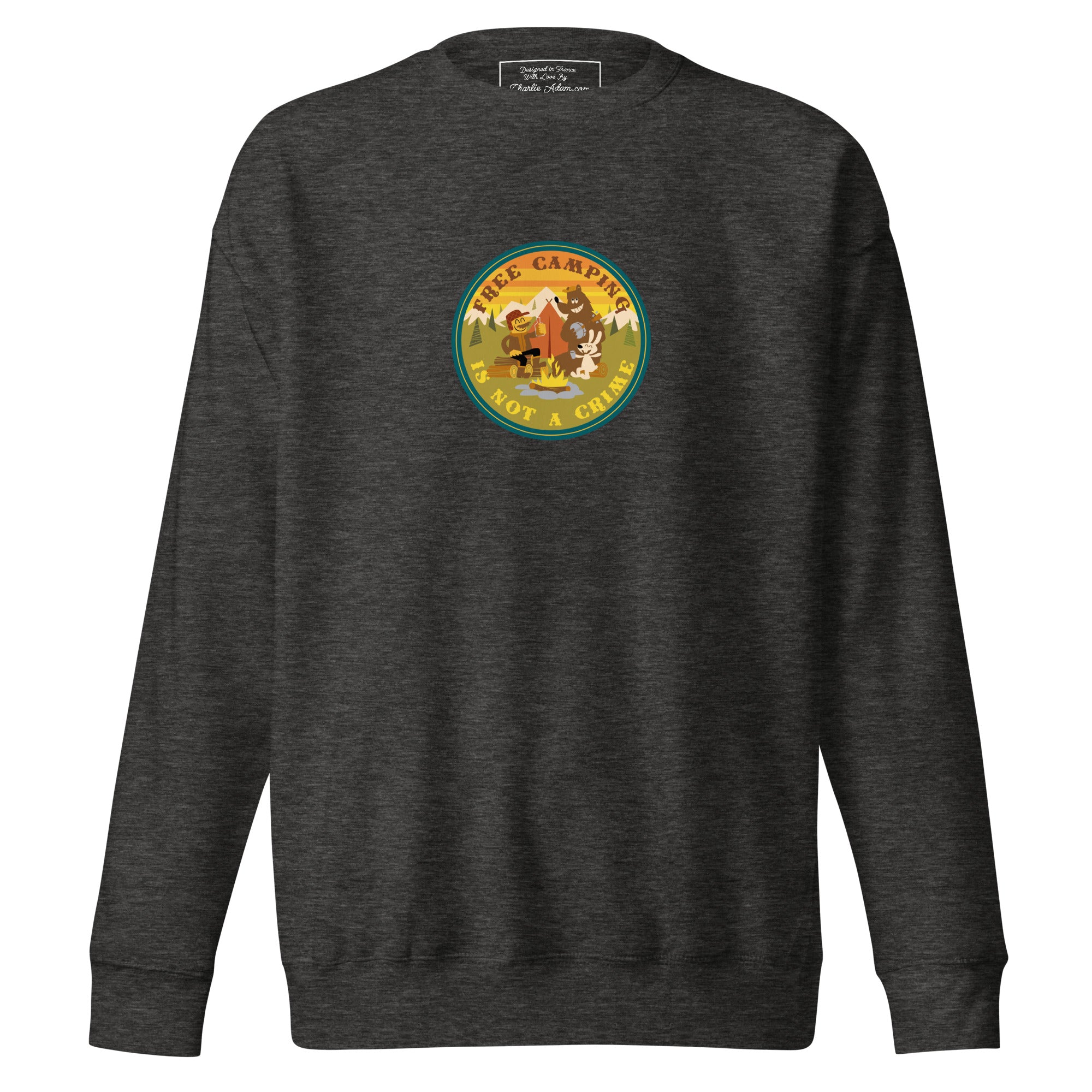 Unisex Premium Sweatshirt Free camping is not a crime