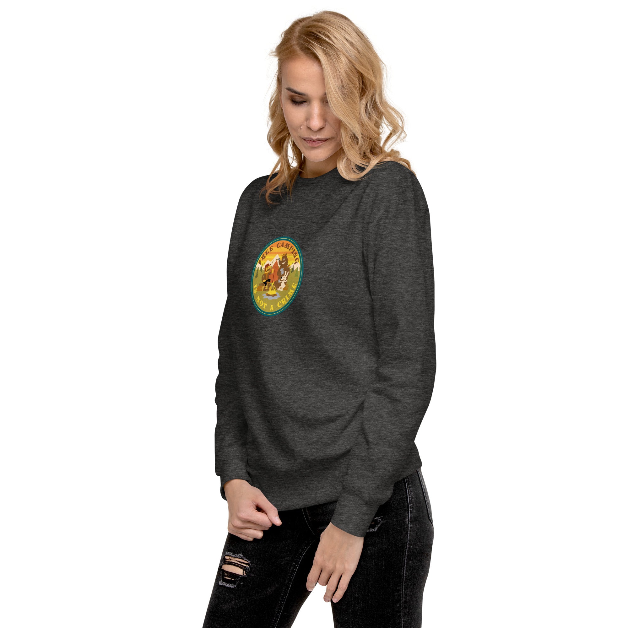 Unisex Premium Sweatshirt Free camping is not a crime