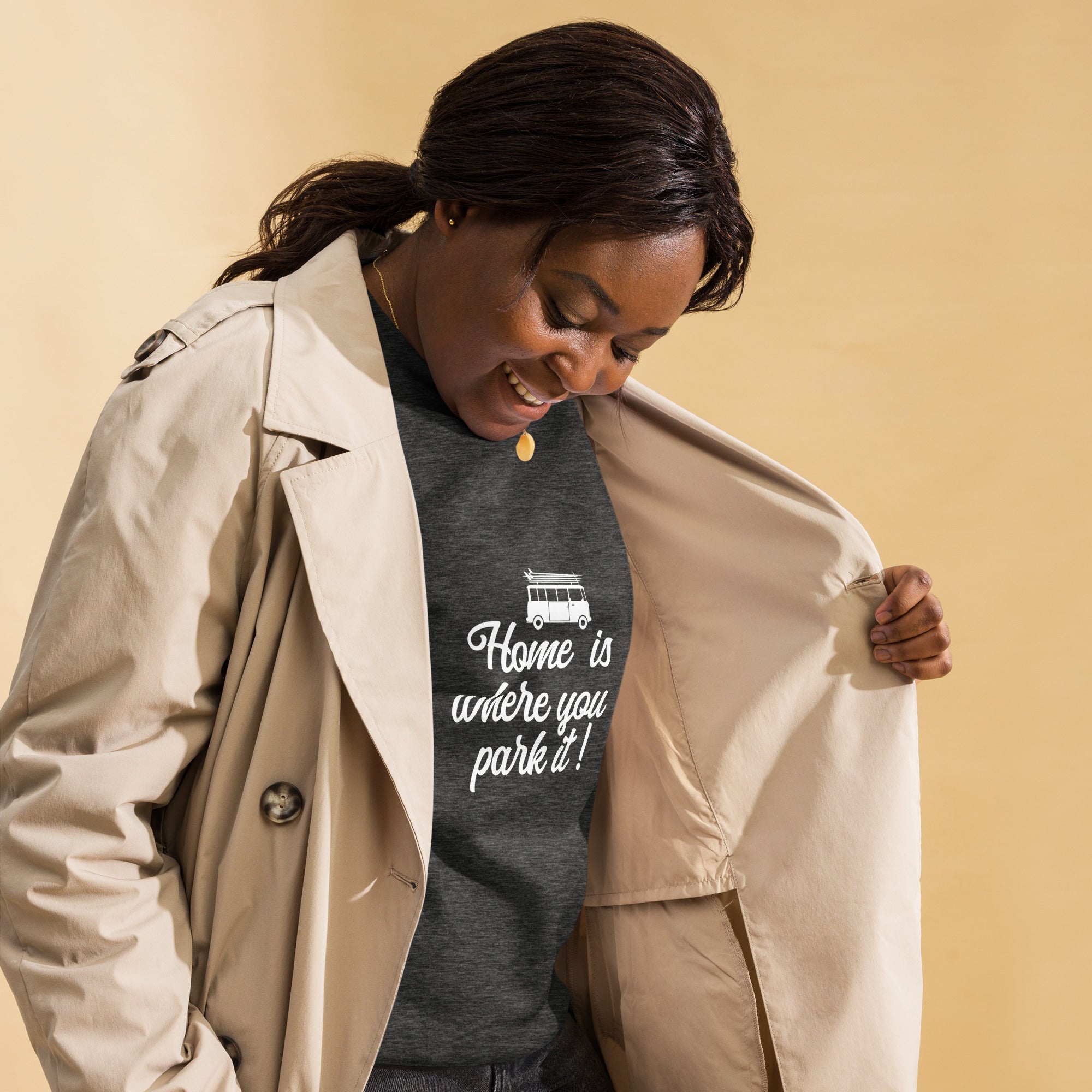 Sweatshirt premium unisexe White Surf Combi Home is where you park it