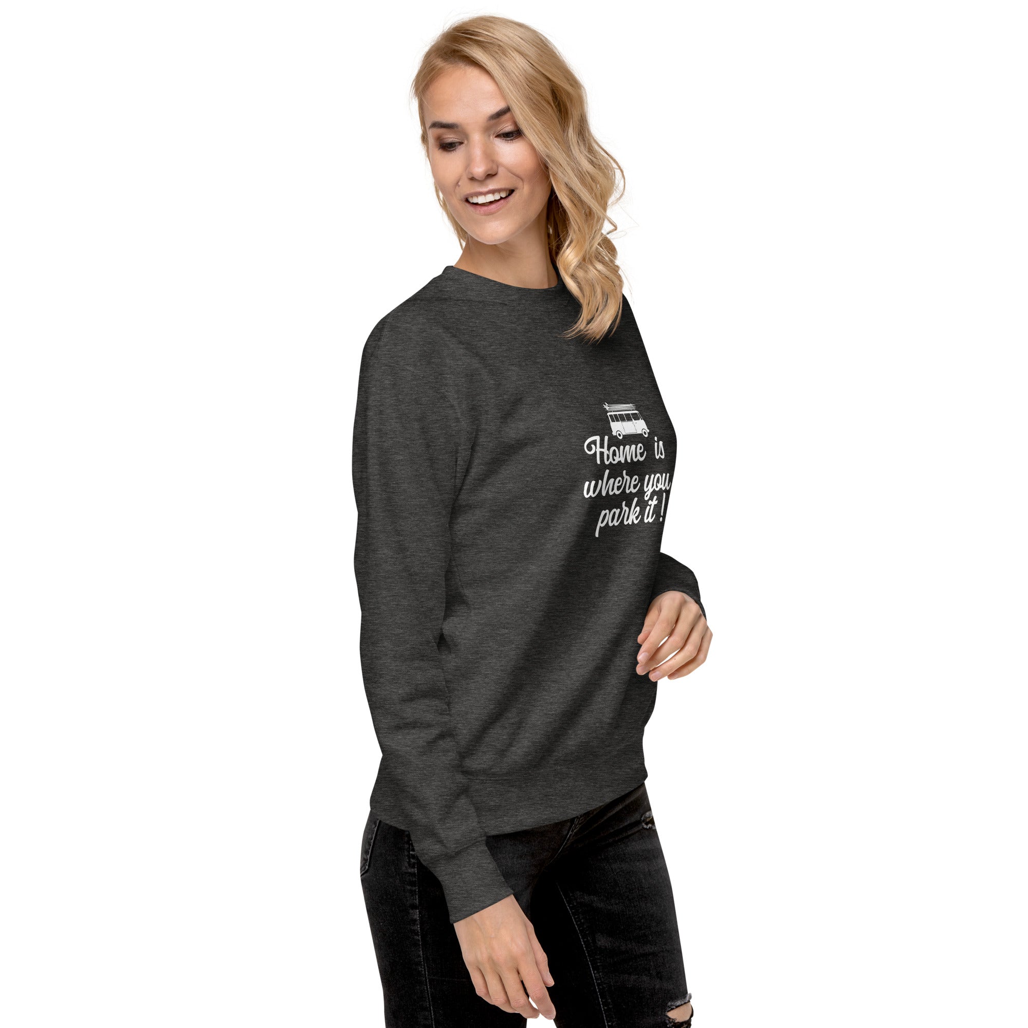 Sweatshirt premium unisexe White Surf Combi Home is where you park it