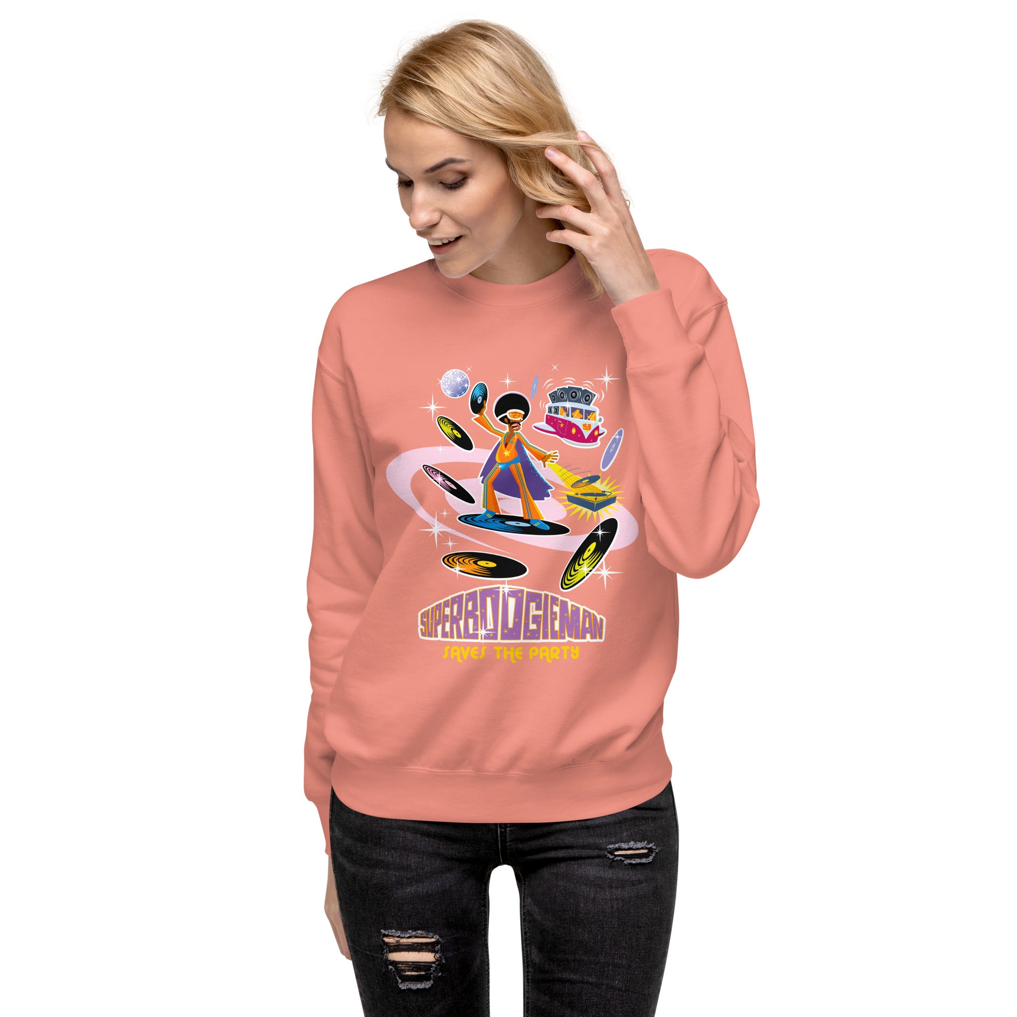 Unisex Premium Sweatshirt Superboogieman Saves the Party