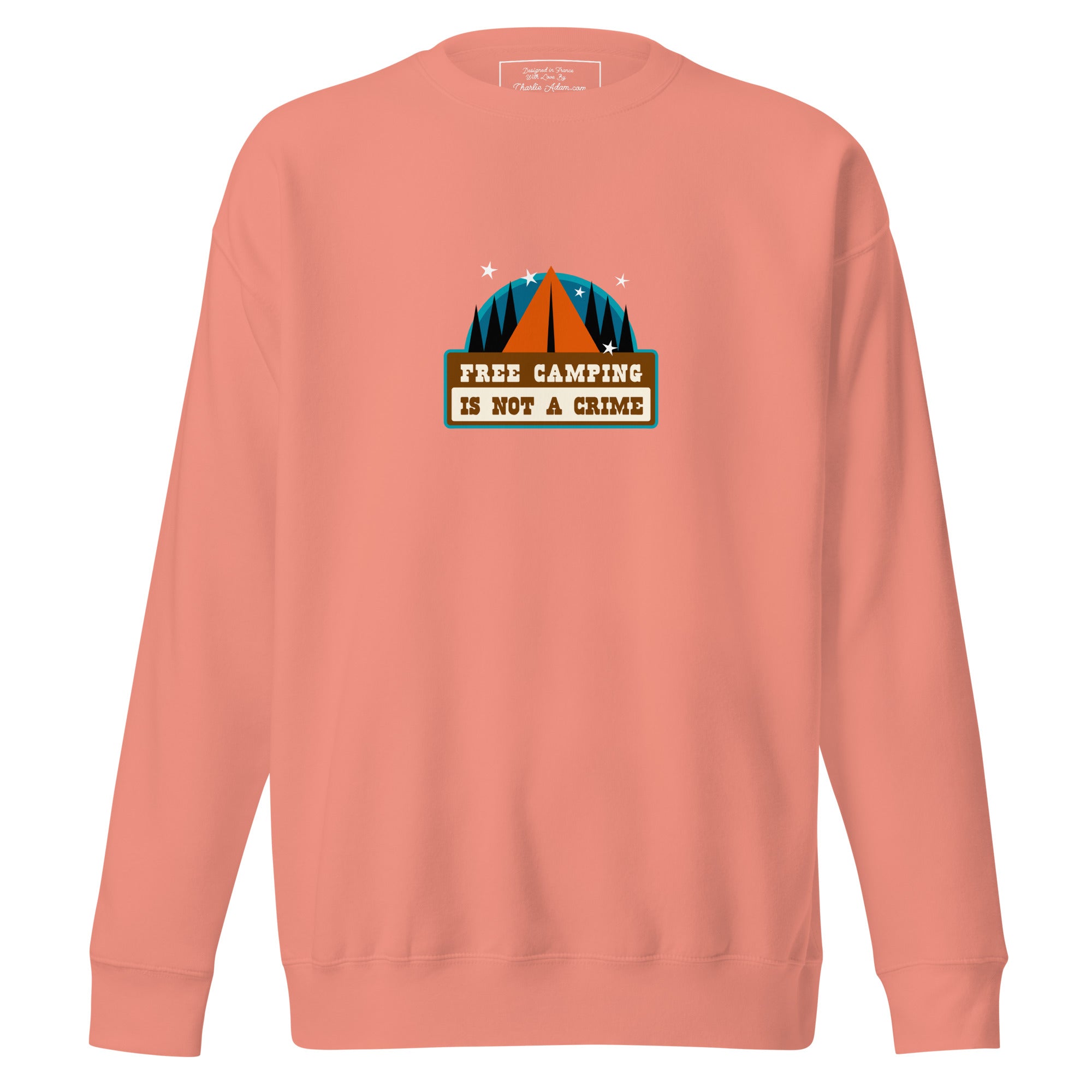 Sweatshirt premium unisexe Free camping is not a crime graphic