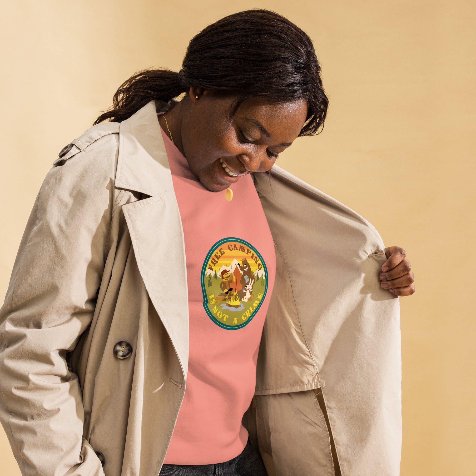 Unisex Premium Sweatshirt Free camping is not a crime