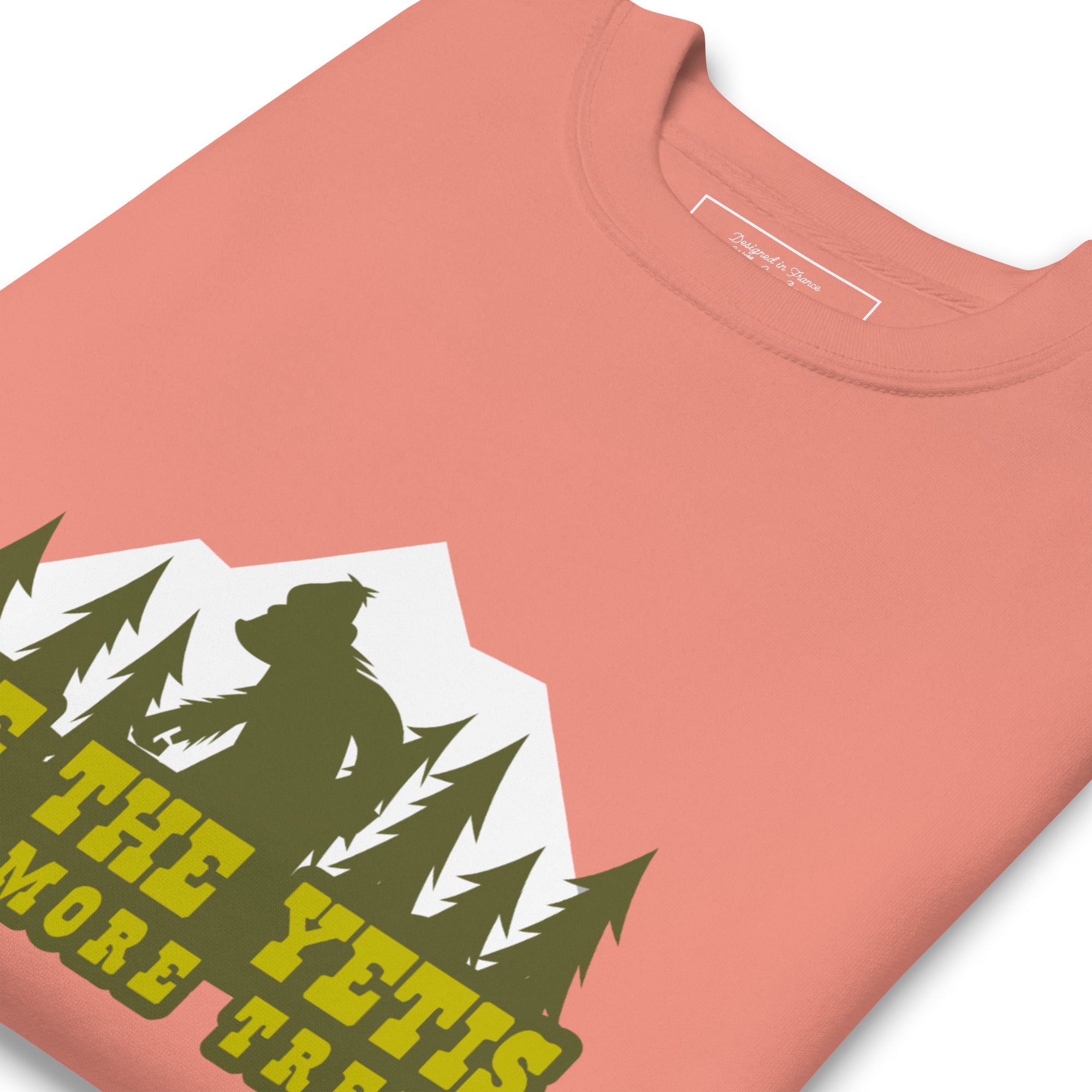 Unisex Premium Sweatshirt Save the Yetis, Plant more Trees