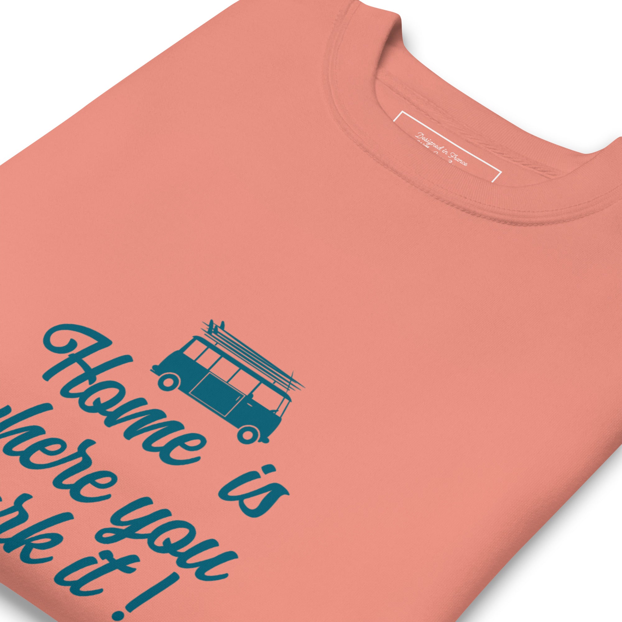 Sweatshirt premium unisexe Blue Surf Combi Home is where you park it