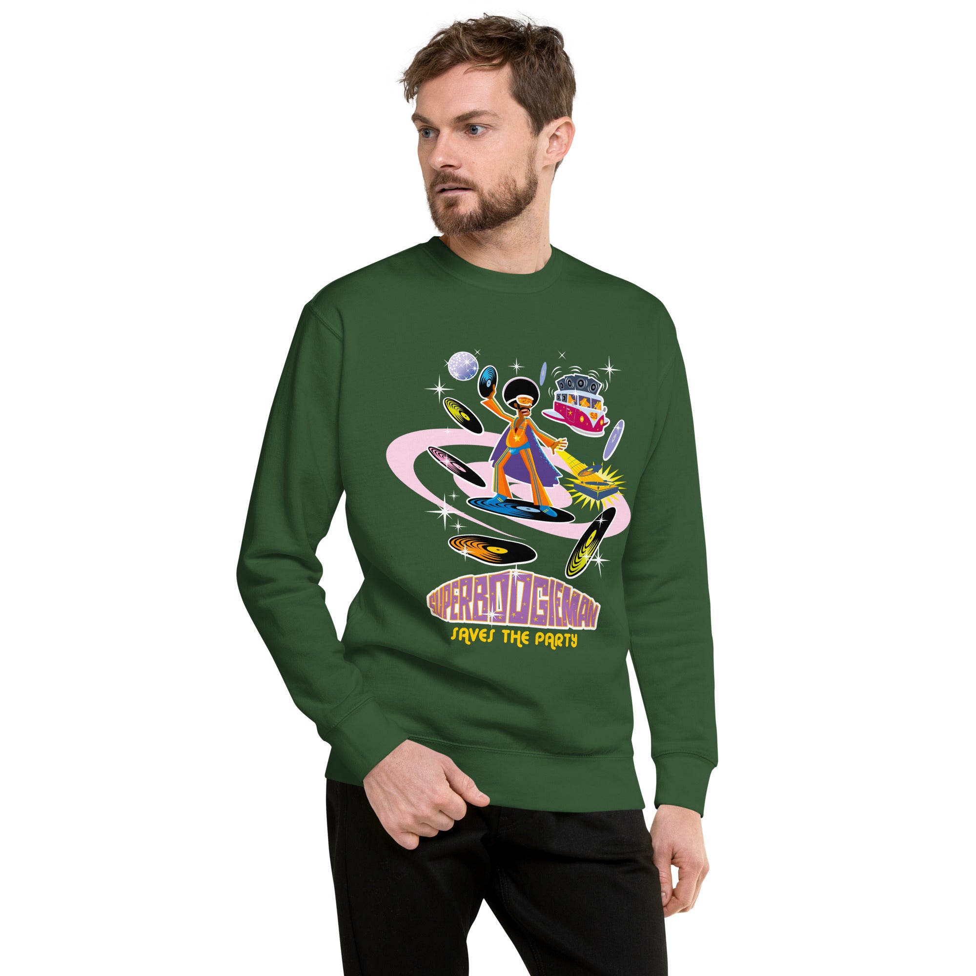 Unisex Premium Sweatshirt Superboogieman Saves the Party