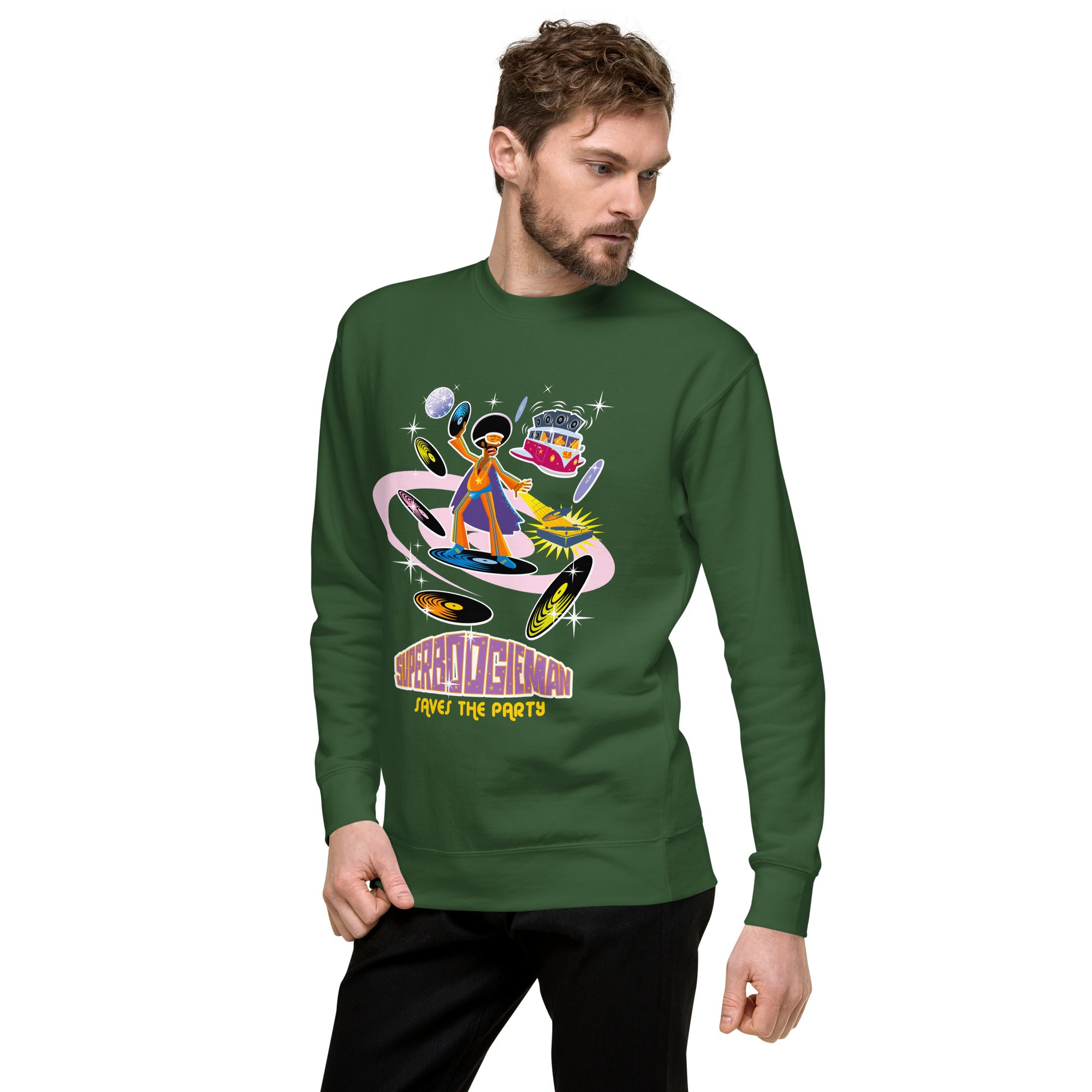 Unisex Premium Sweatshirt Superboogieman Saves the Party