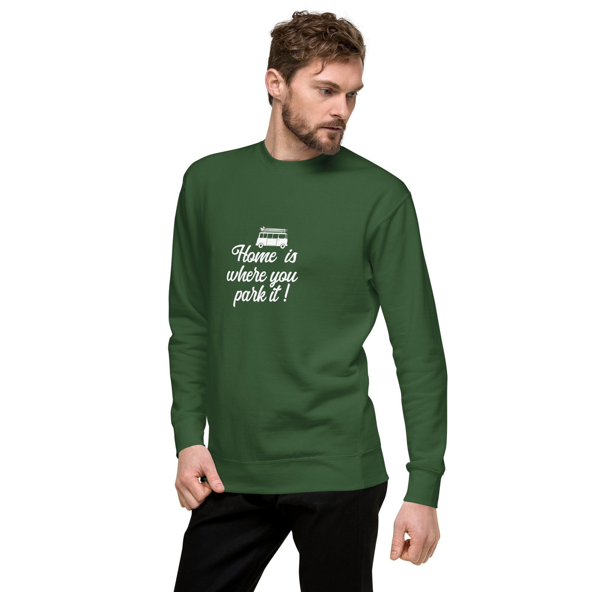 Sweatshirt premium unisexe White Surf Combi Home is where you park it