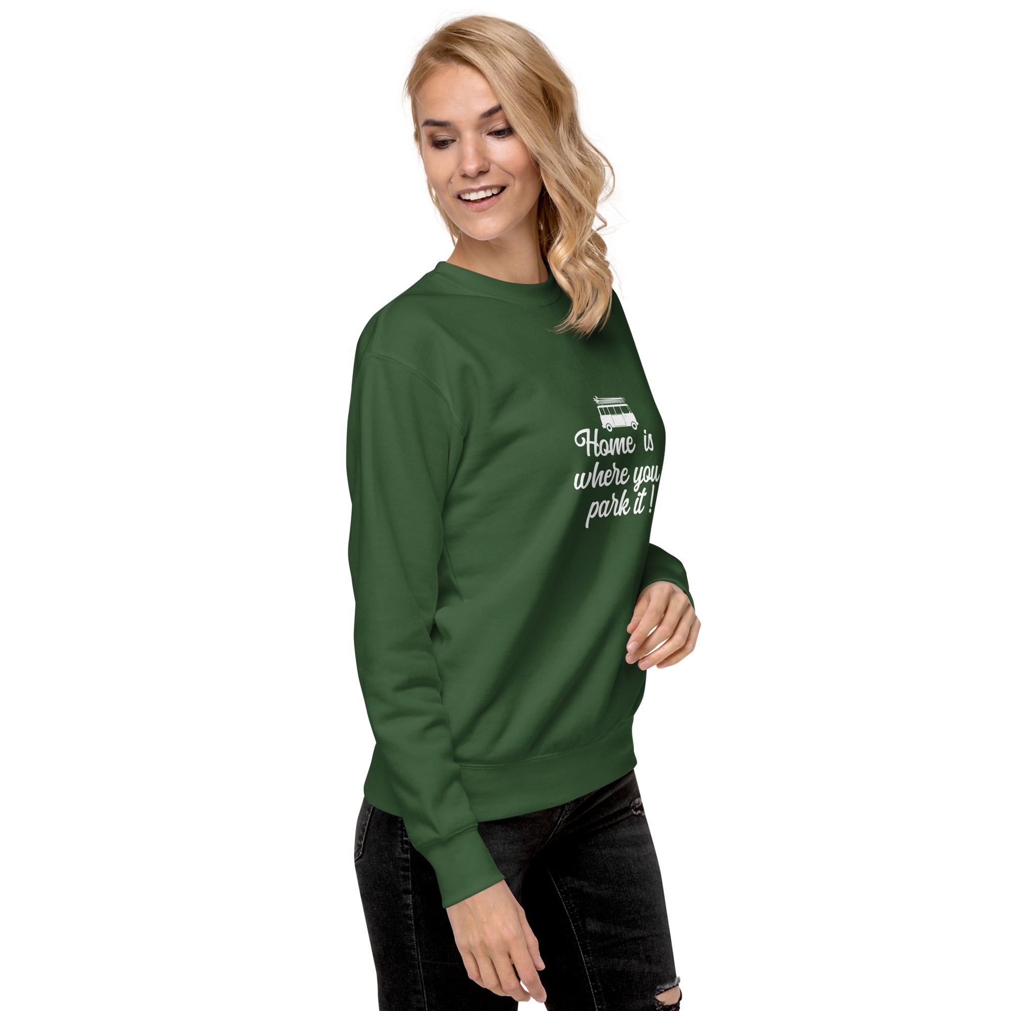Sweatshirt premium unisexe White Surf Combi Home is where you park it