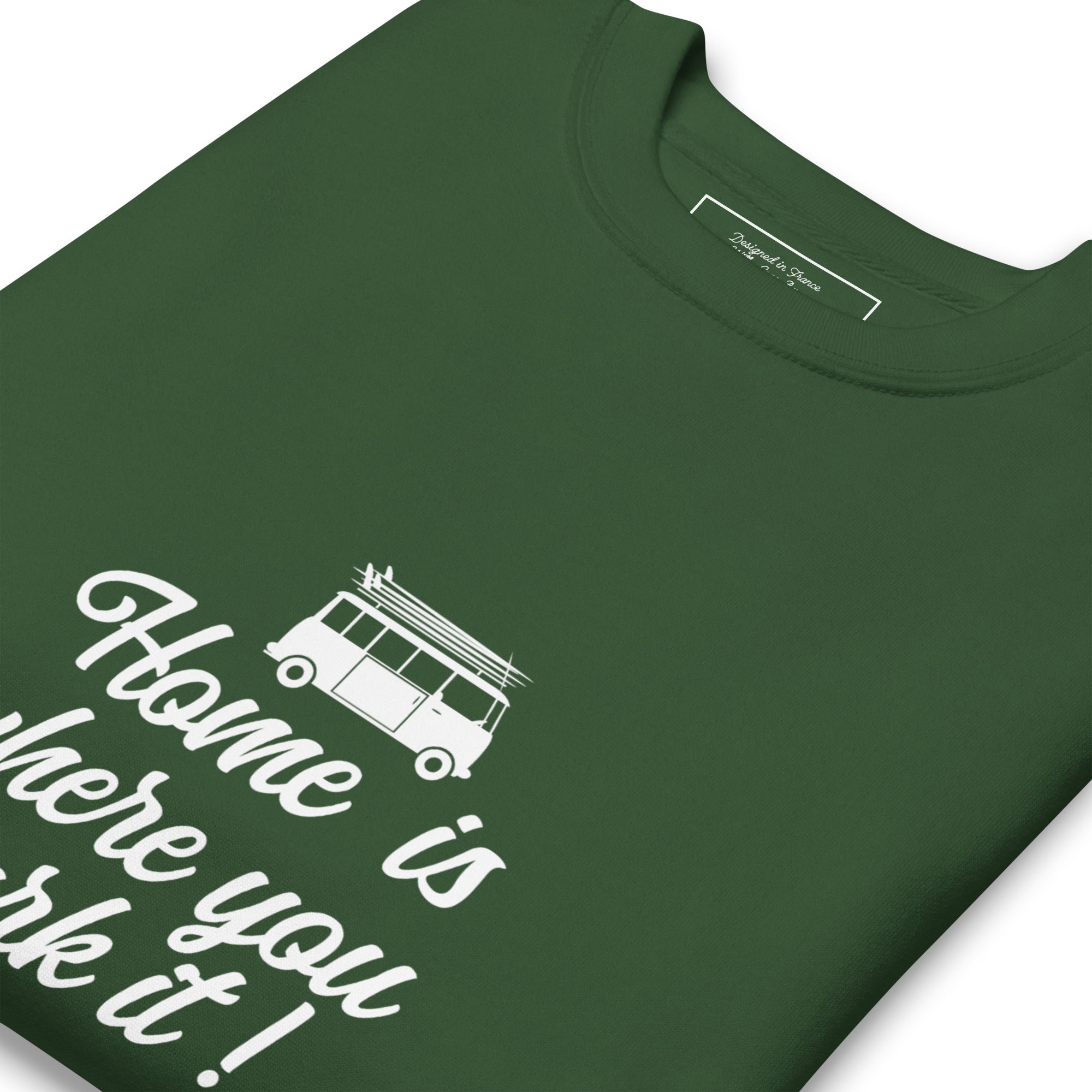 Sweatshirt premium unisexe White Surf Combi Home is where you park it