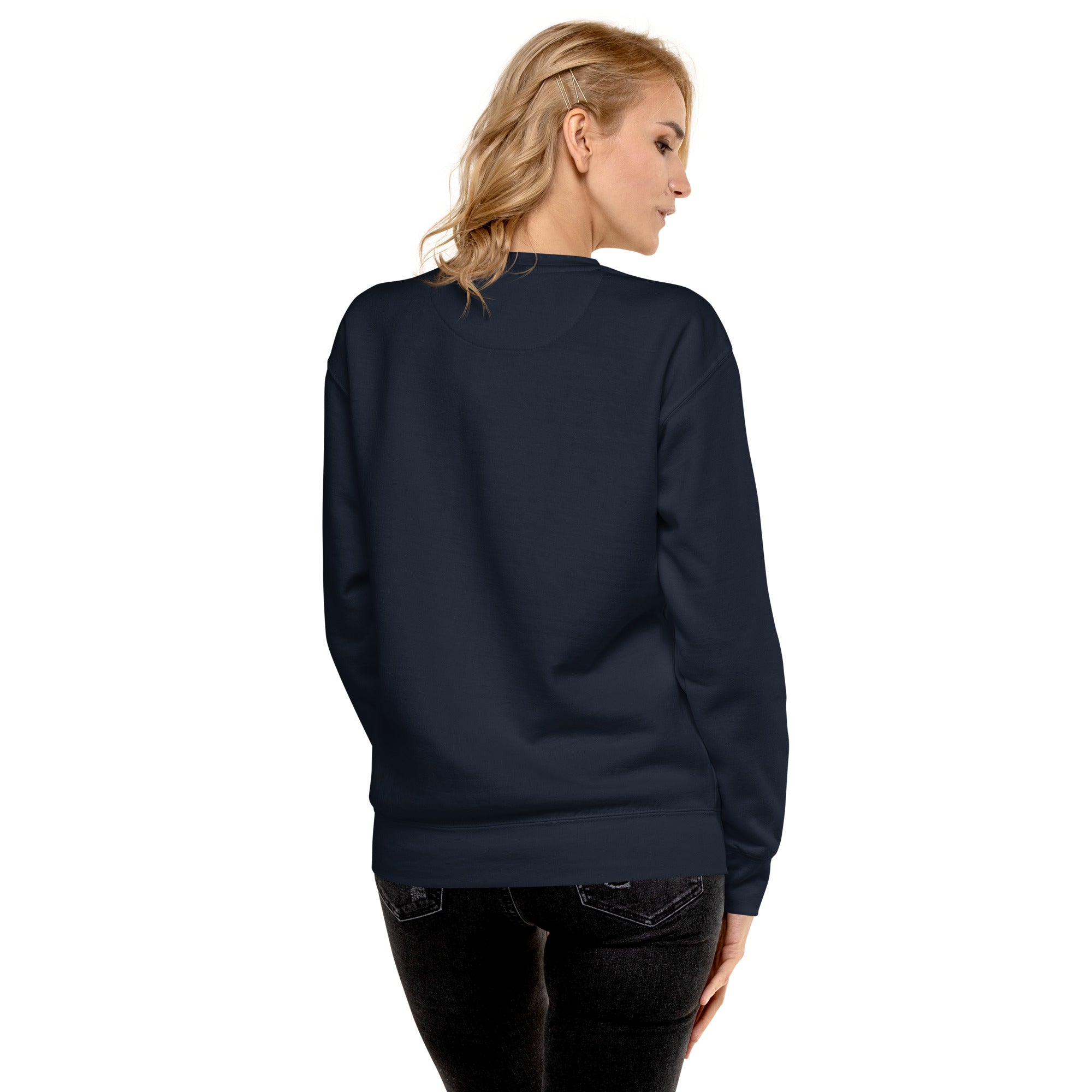 Unisex Premium Sweatshirt Ski Bum Old Flamingo large embroidered pattern