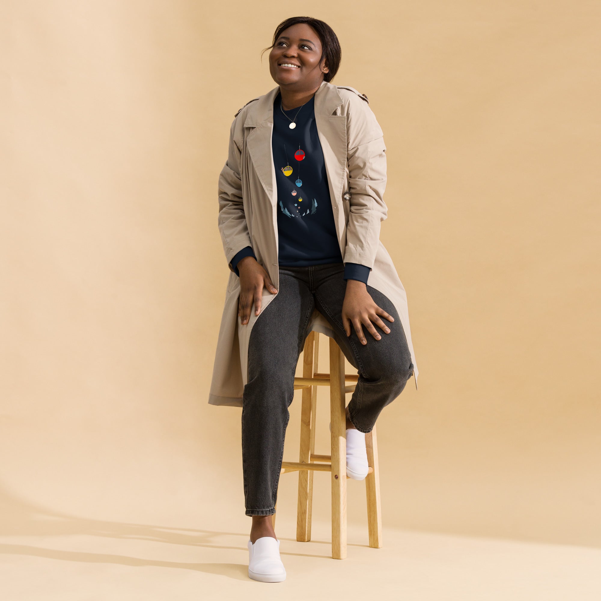 Sweatshirt premium unisexe Gondolas in the mist