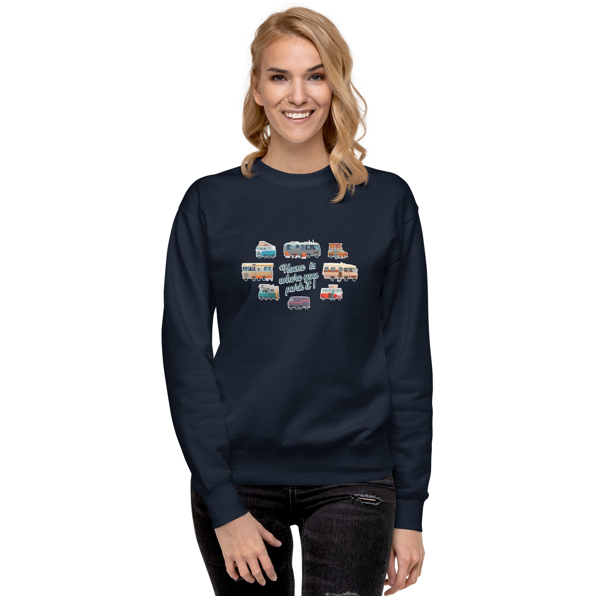 Unisex Premium Sweatshirt Square Vintage Campers