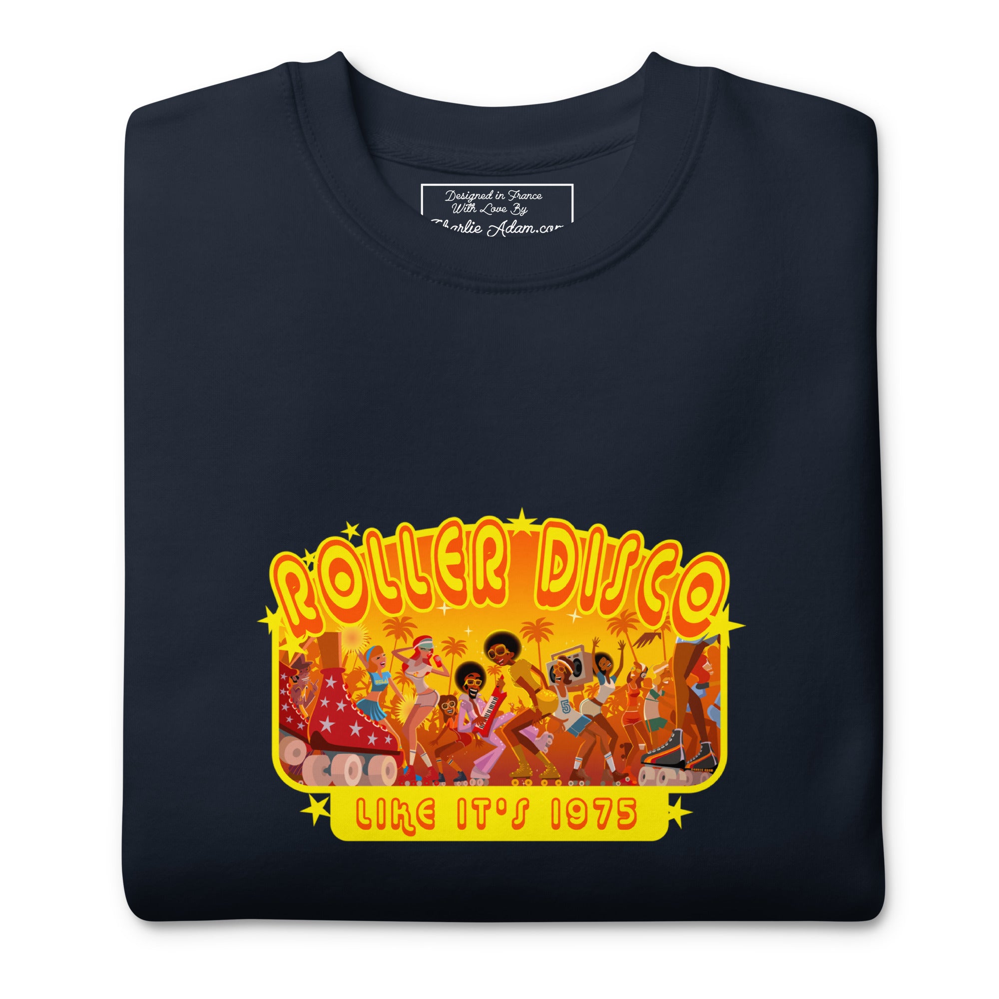 Sweatshirt premium unisexe Roller Disco 1975