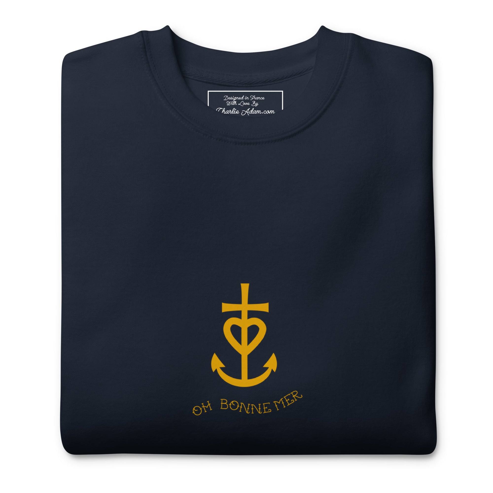 Unisex Premium Sweatshirt Croix de Camargue dorée Oh Bonne mer