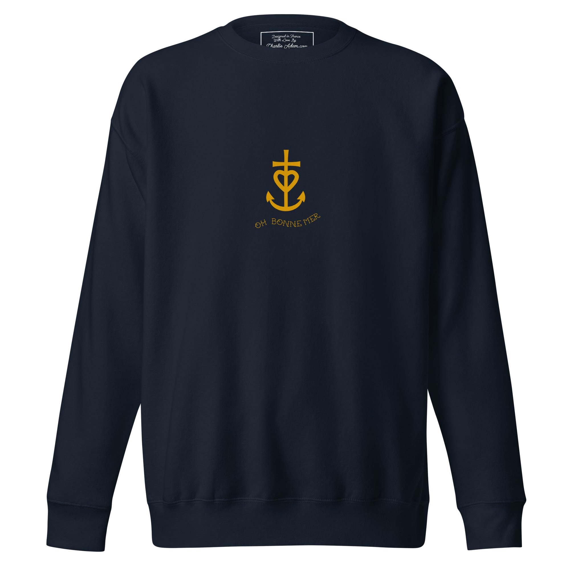 Unisex Premium Sweatshirt Croix de Camargue dorée Oh Bonne mer