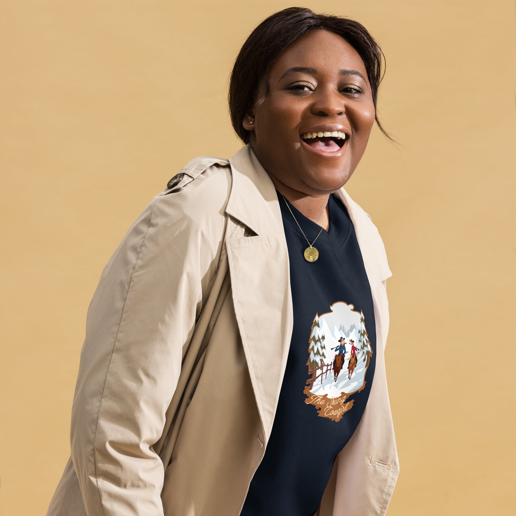 Sweatshirt premium unisexe The Skiing Cowgirl