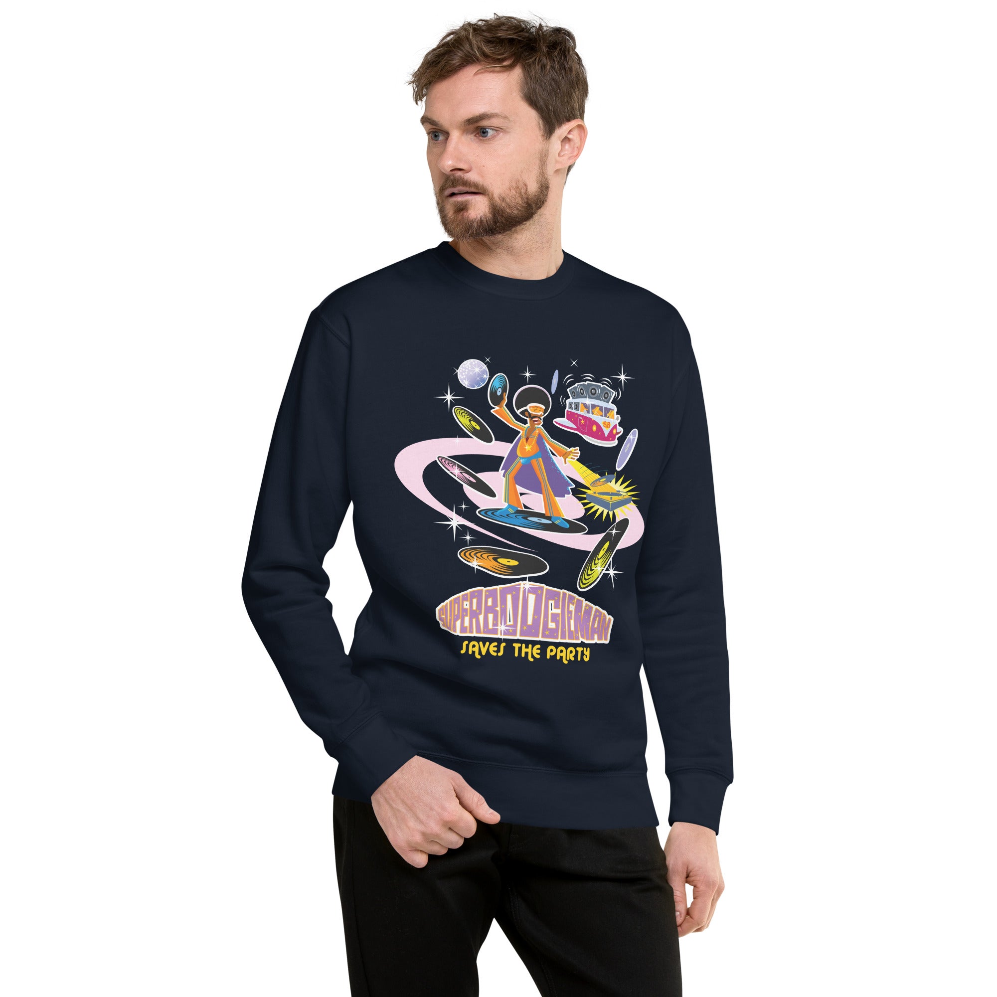 Unisex Premium Sweatshirt Superboogieman Saves the Party