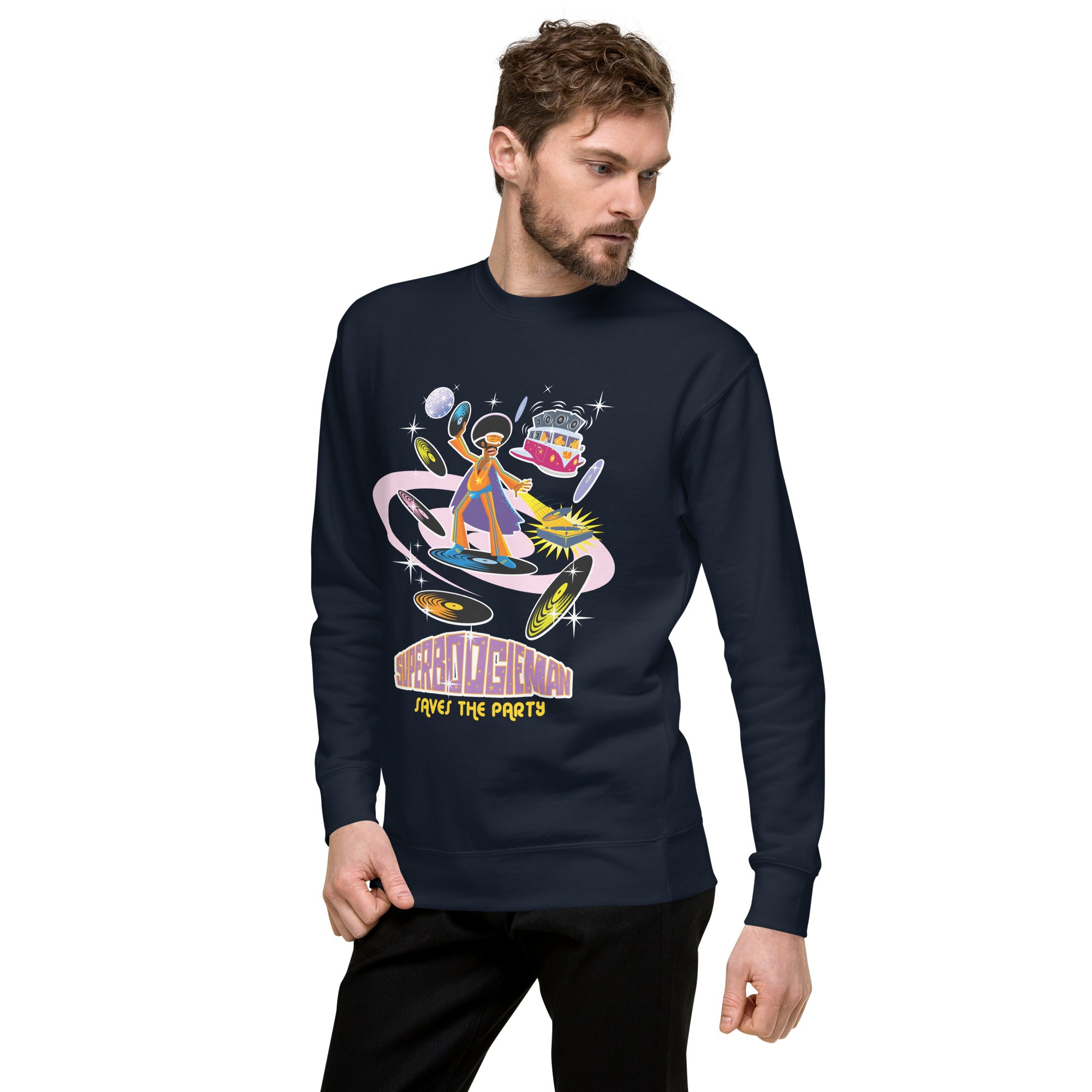 Unisex Premium Sweatshirt Superboogieman Saves the Party