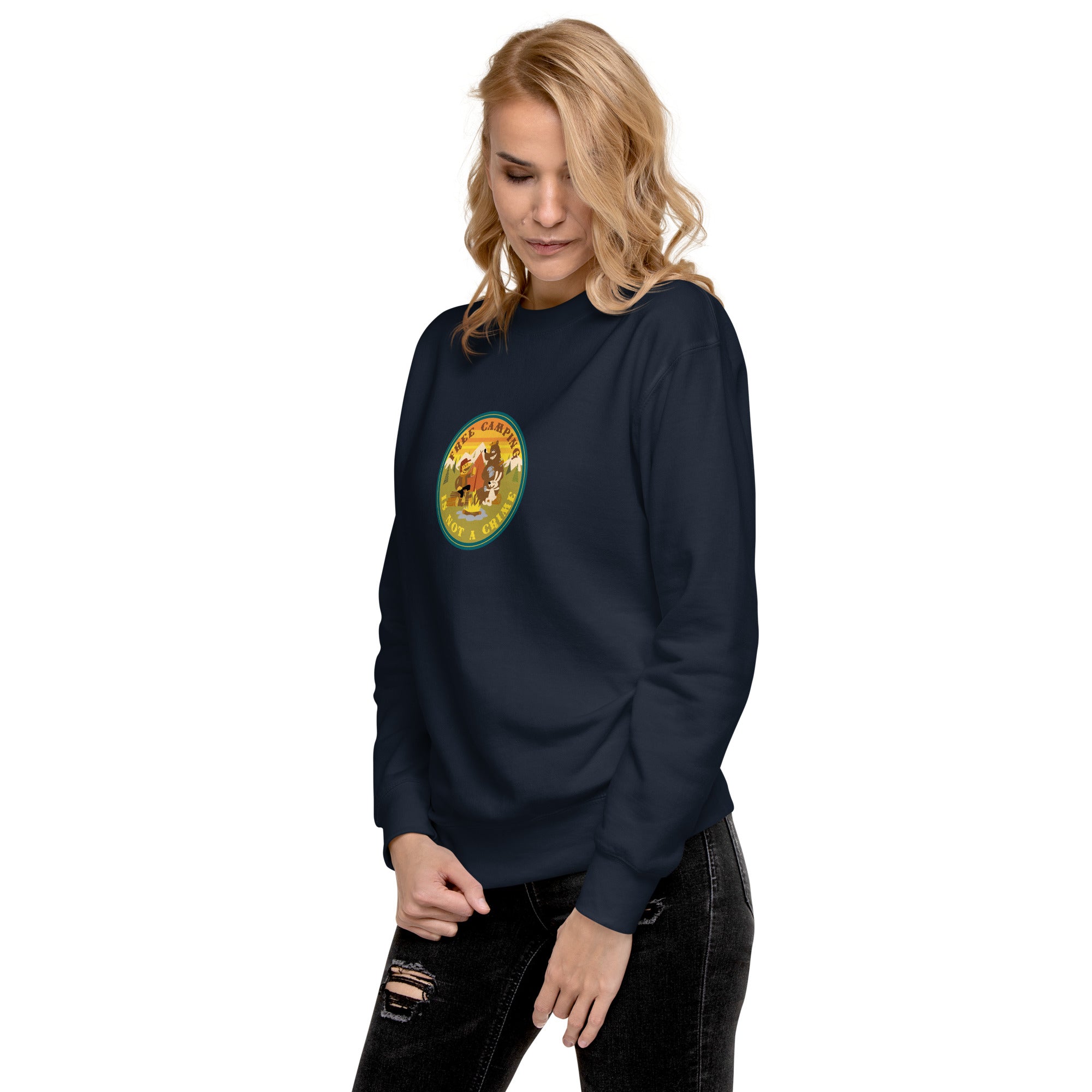 Unisex Premium Sweatshirt Free camping is not a crime