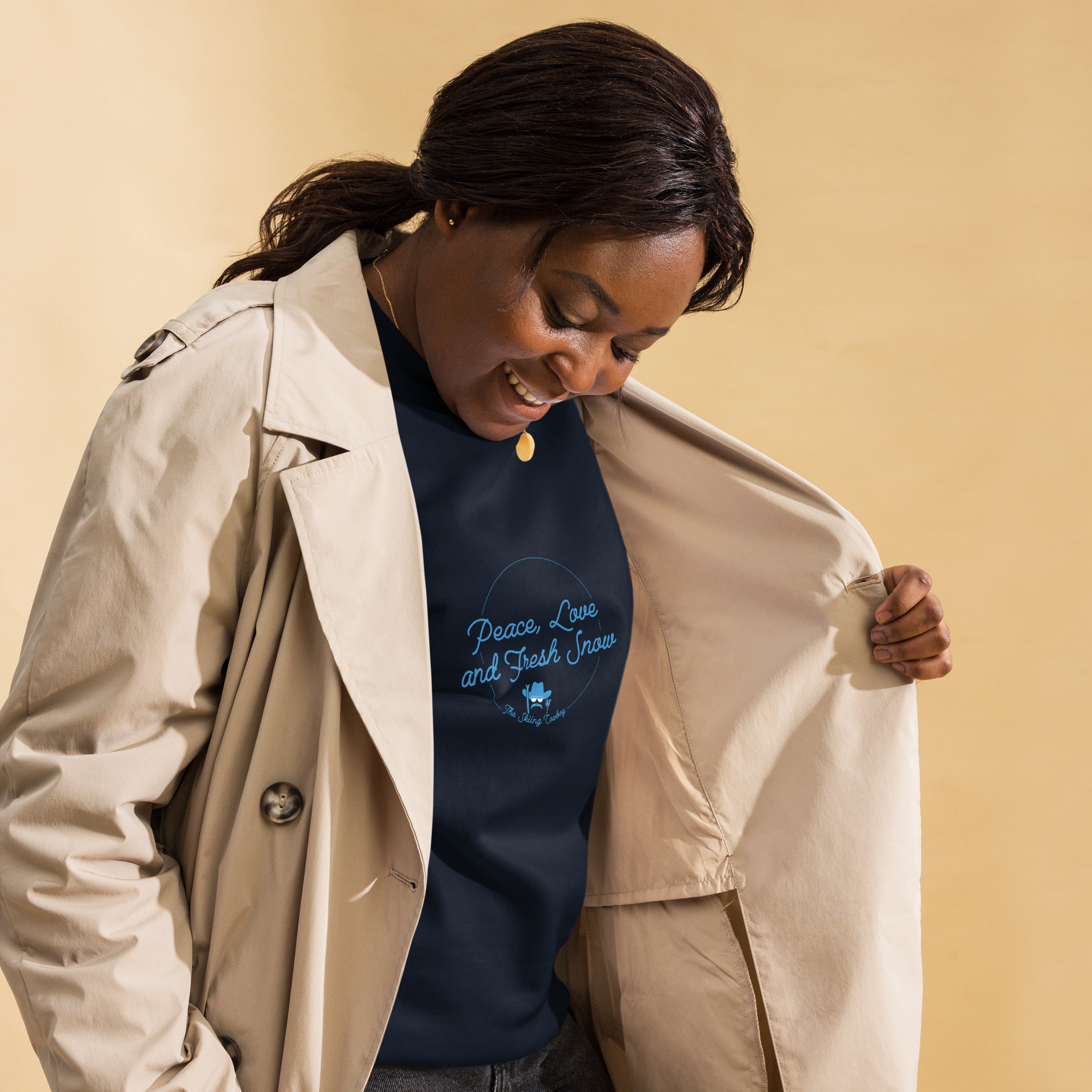 Unisex Premium Sweatshirt Peace, Love and Fresh Snow