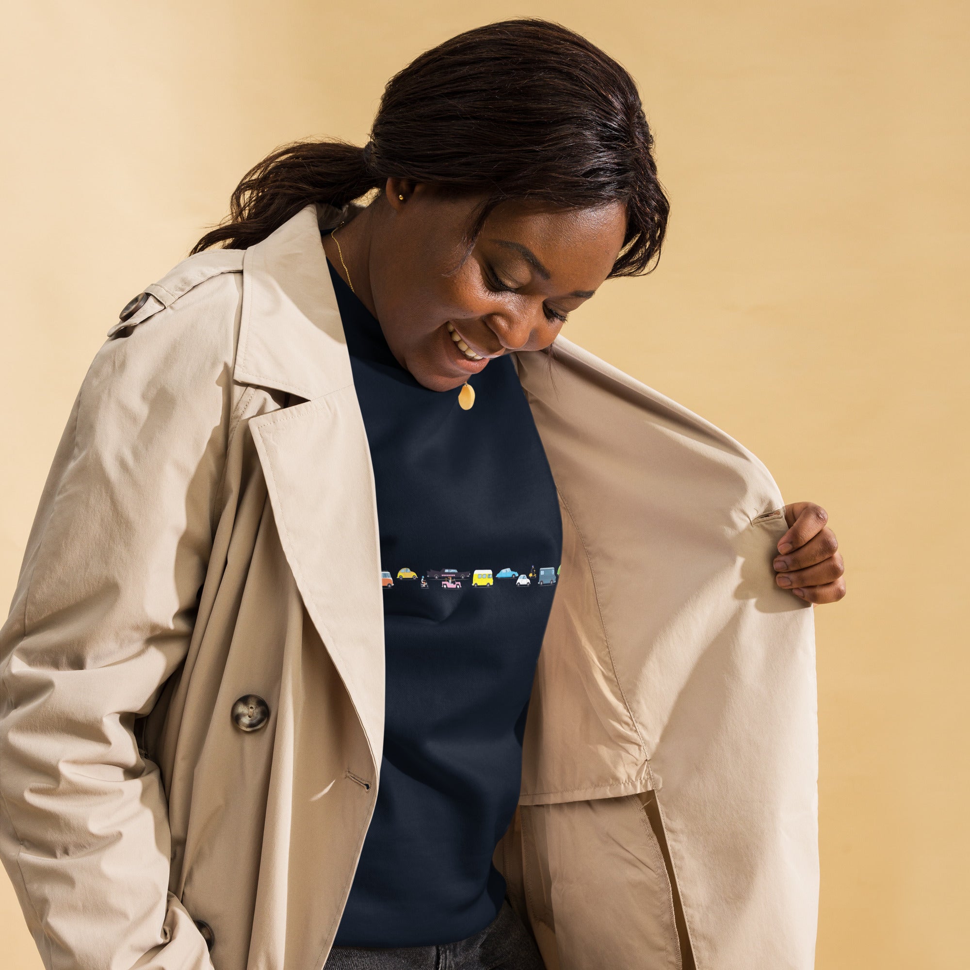 Sweatshirt premium unisexe Vintage Cars Traffic Jam