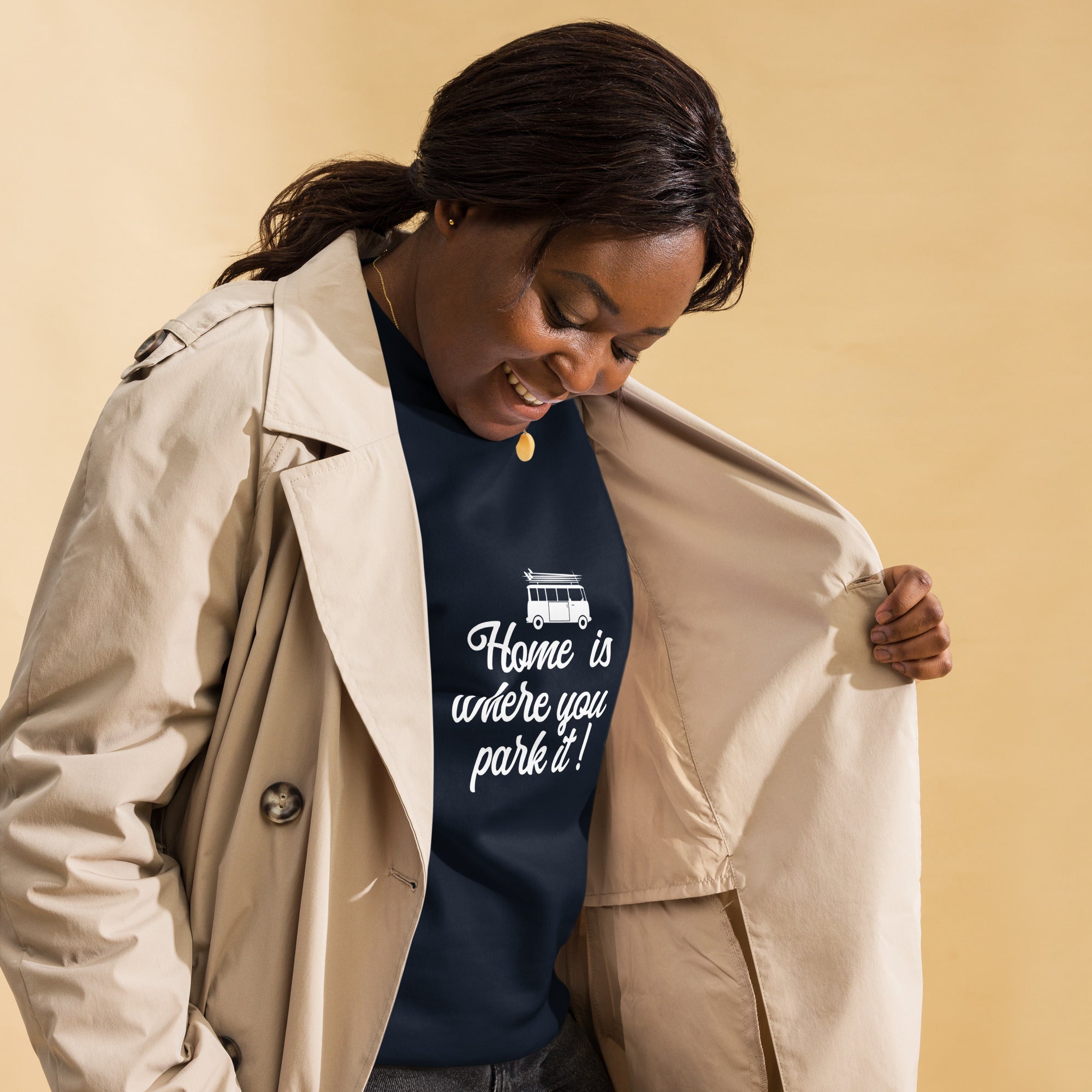 Sweatshirt premium unisexe White Surf Combi Home is where you park it