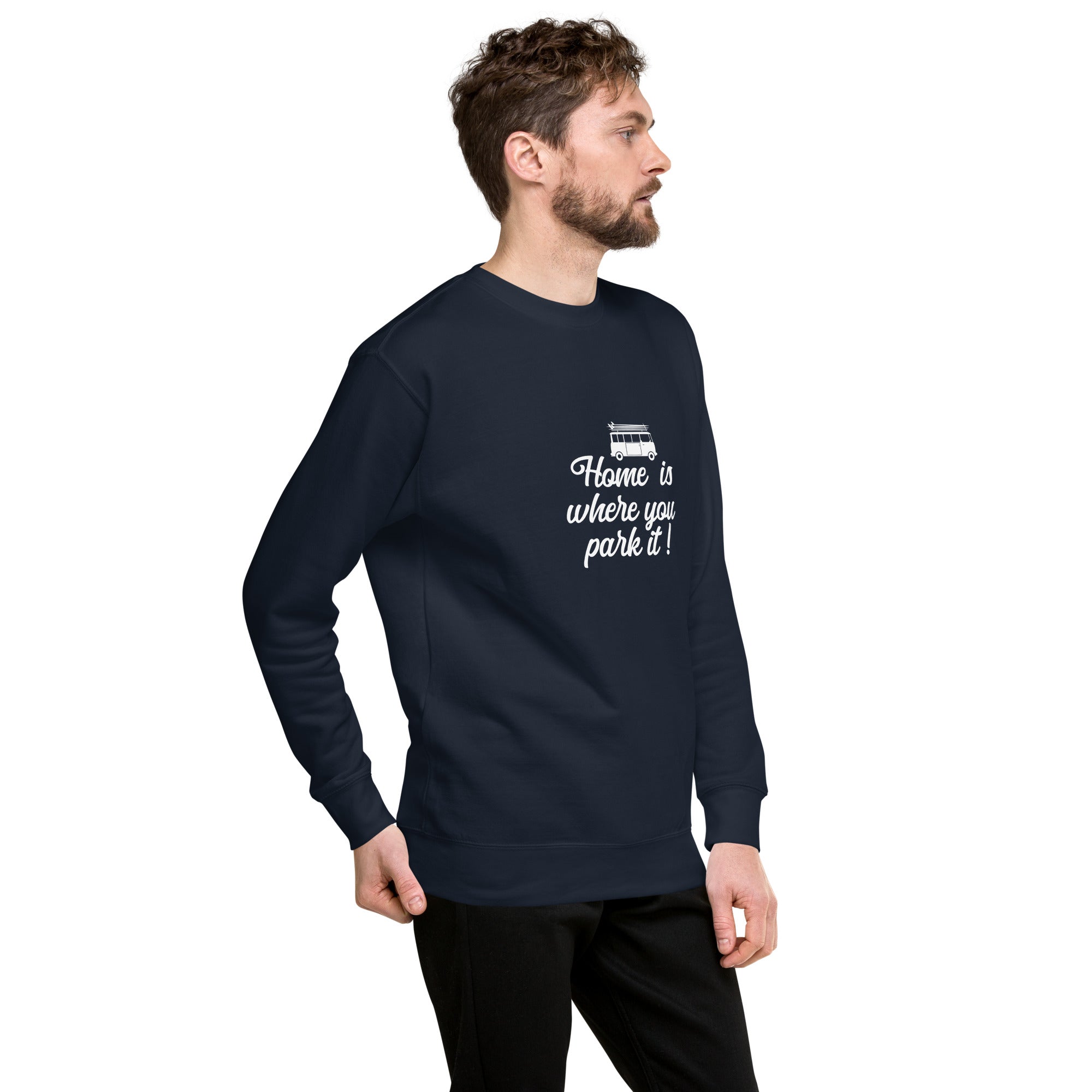 Sweatshirt premium unisexe White Surf Combi Home is where you park it