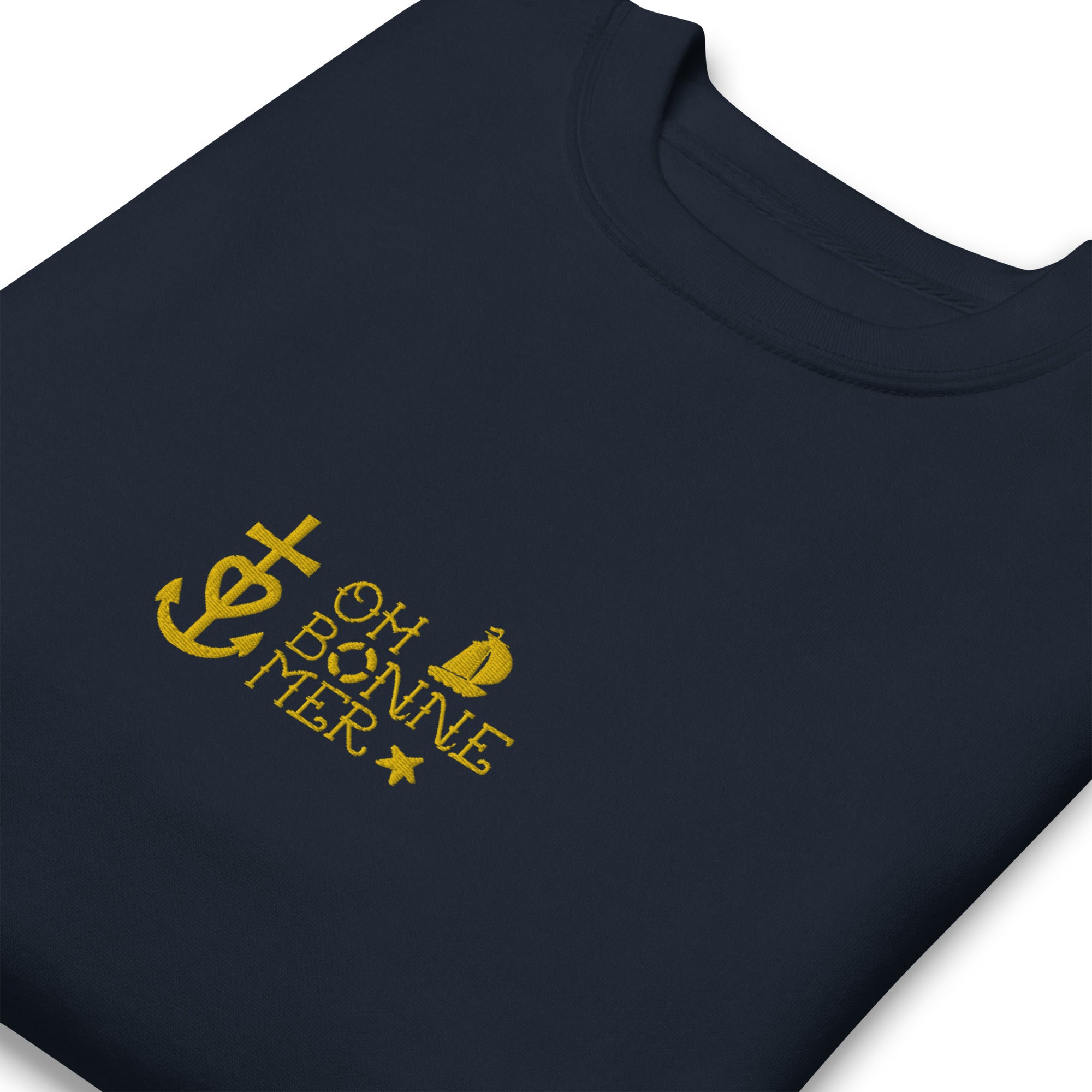 Sweatshirt premium unisexe Oh Bonne Mer 2 brodé