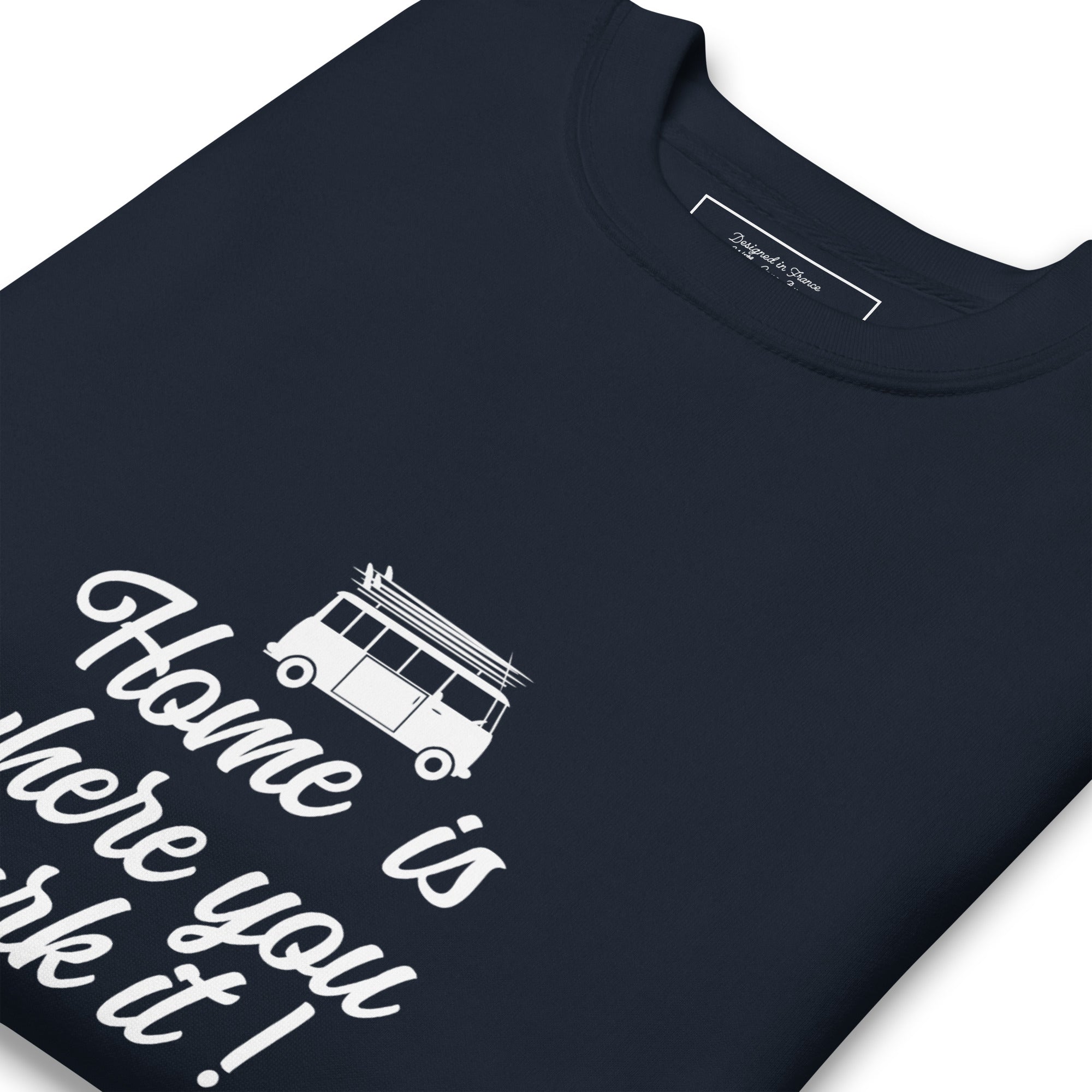 Sweatshirt premium unisexe White Surf Combi Home is where you park it