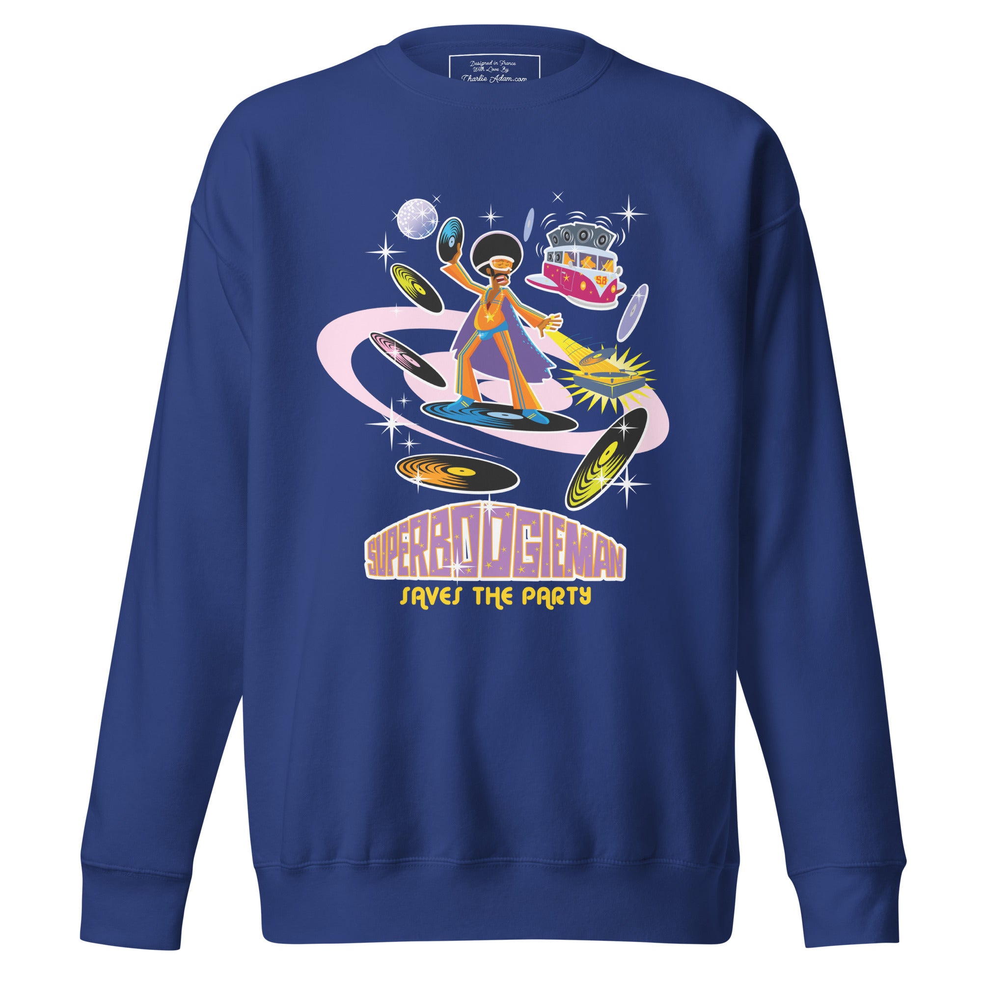 Unisex Premium Sweatshirt Superboogieman Saves the Party