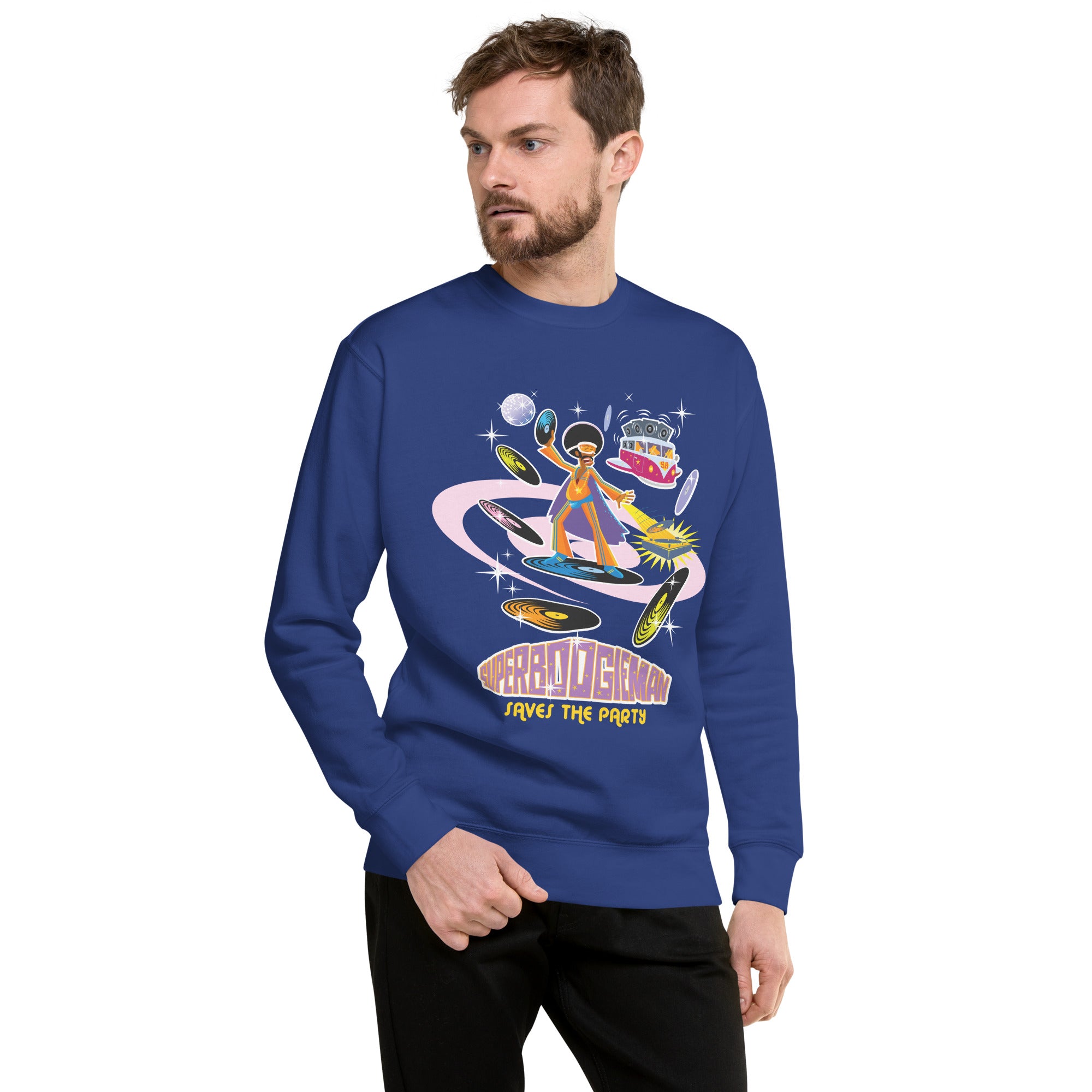 Unisex Premium Sweatshirt Superboogieman Saves the Party